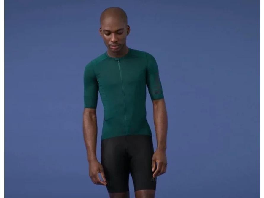 USED FOREST GREEN RAPHA SS CYCLING AERO II JERSEY SS PRO TEAM LIGHTWEIGHT LARGE
