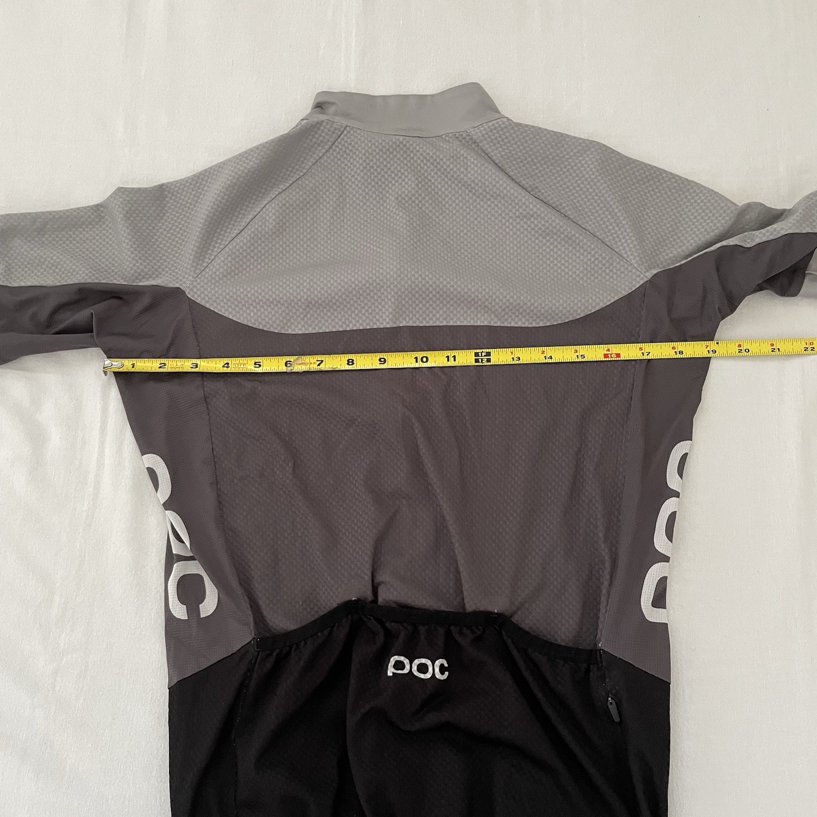 POC Cycling Jersey Men’s Medium Full Zip Short Sleeve Gray Black Road Bike