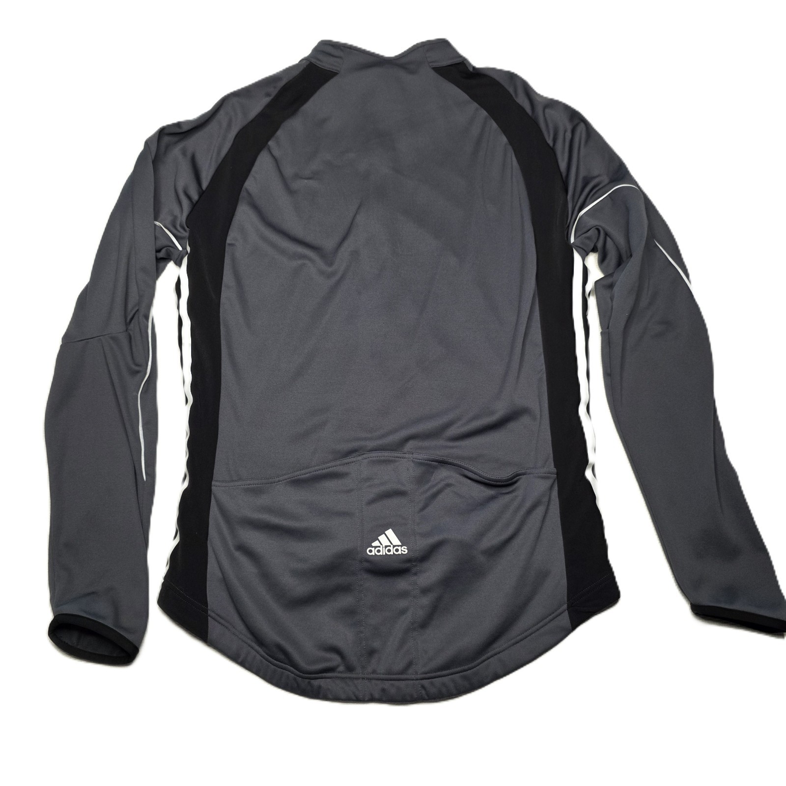 Adidas adiStar Men’s Cycling Jersey LS XL Gray Black ClimaWarm NWT