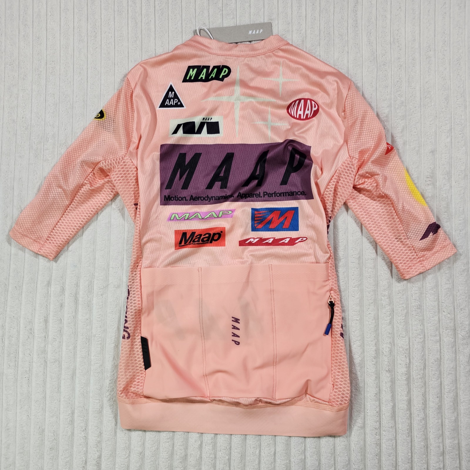 MAAP Women’s Cycling Jersey Drome Pro Air 3.0 Peach Breathable Pockets XXS 2XS