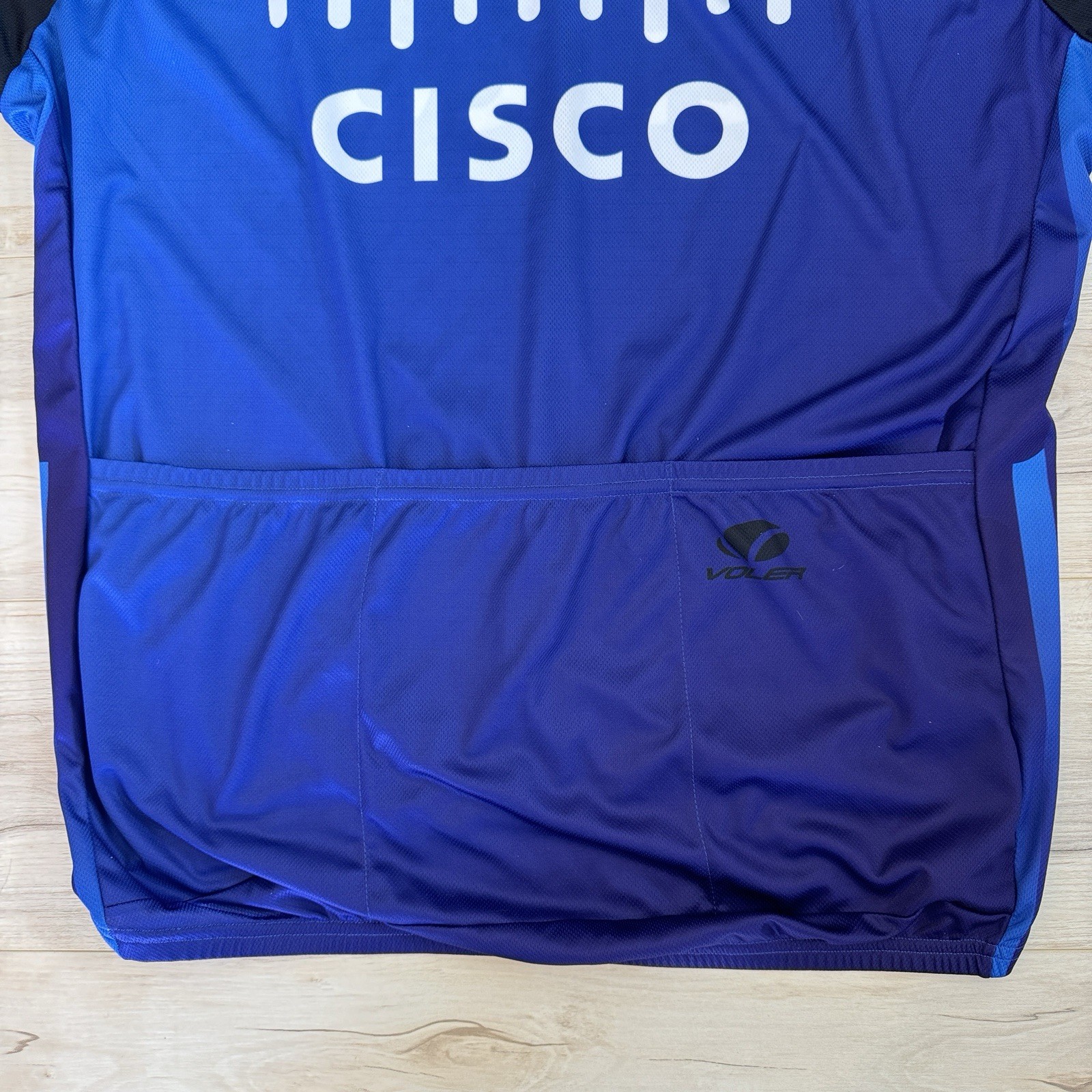 Voler Cisco Cycling Jersey 3XL Blue Tech Logo Bike Shirt USA Made RidePro 3 Pock