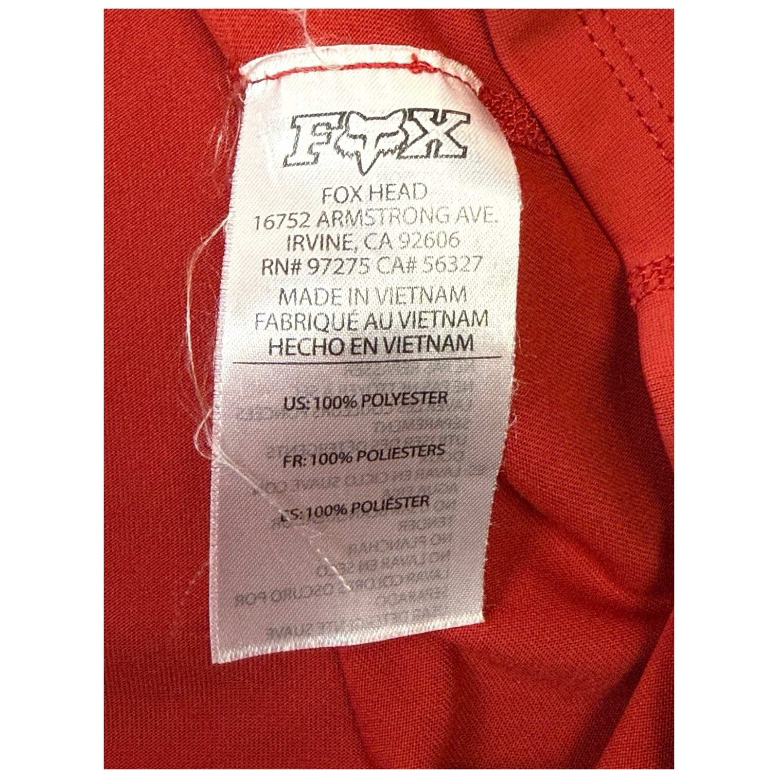 Fox Ranger Mens MTB Jersey Bright Cardinal Red Trudri Bike