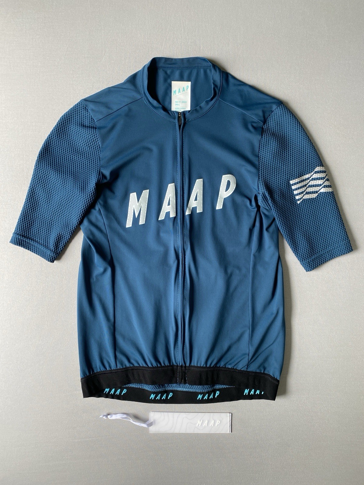 MAAP Encore Pro Base Short-Sleeve Cycling Jersey-Men S-Slate Blue-Made in Italy