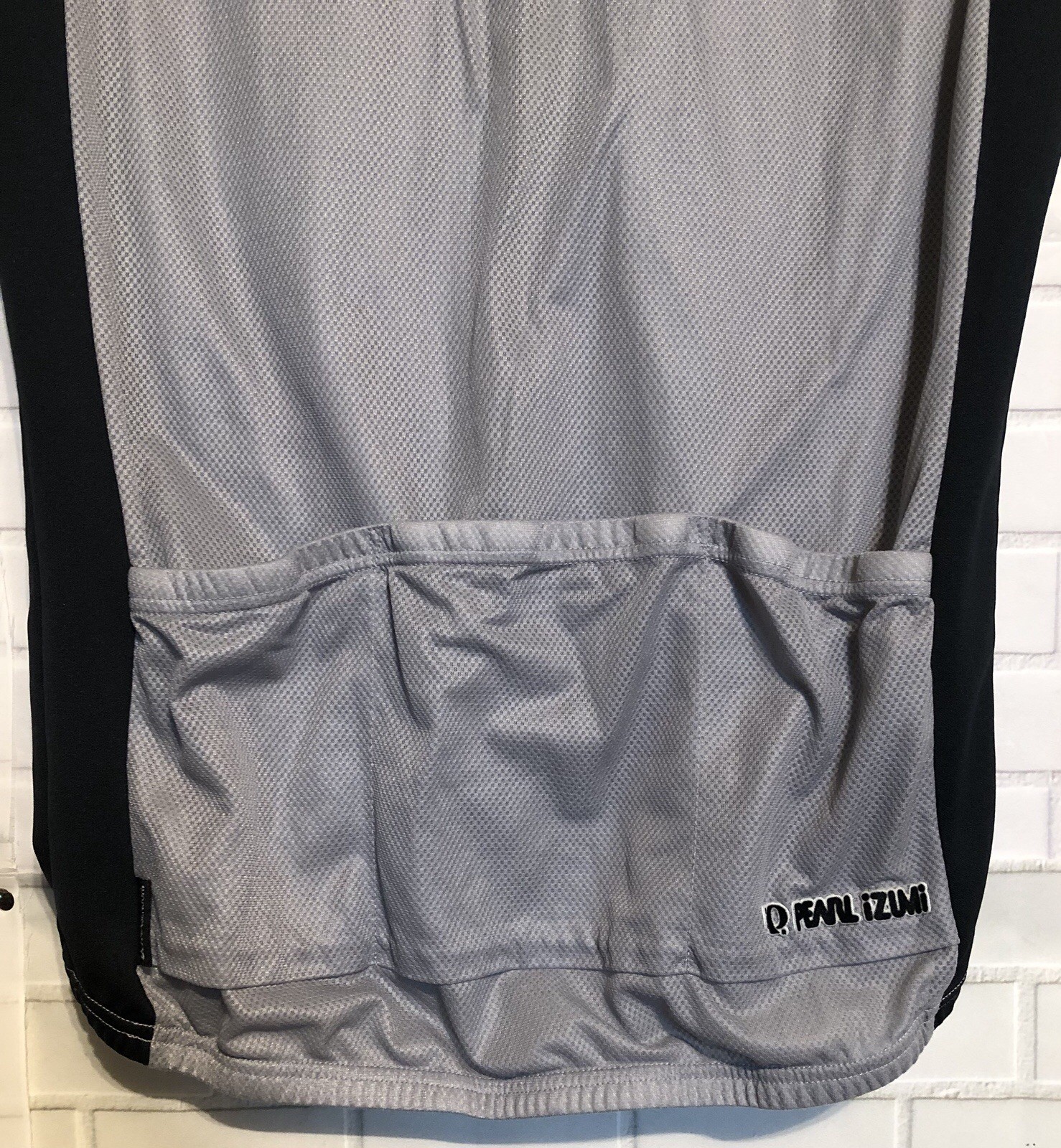 Vintage Pearl Uzumi Gray Black Sleeveless Bike Cycle Cycling Zip Jersey L