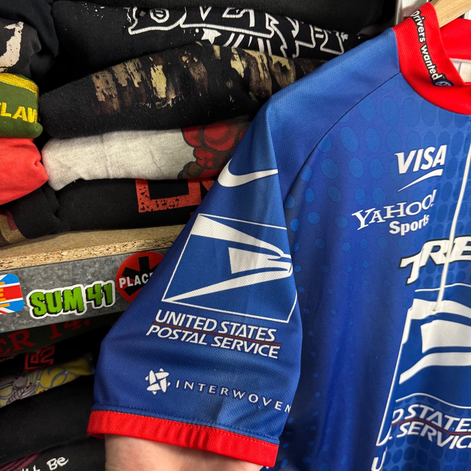 USPS TREK NIKE CYCLING JERSEY MADE IN ITALY VISA YAHOO BRIDGE 1/2 ZIP SIZE XXL