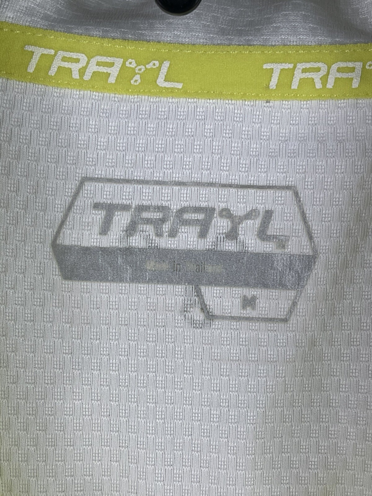 TRAYL Womens Yellow Cycling Jersey Size M Short Sleeve 1/2 Zip Back Pocket
