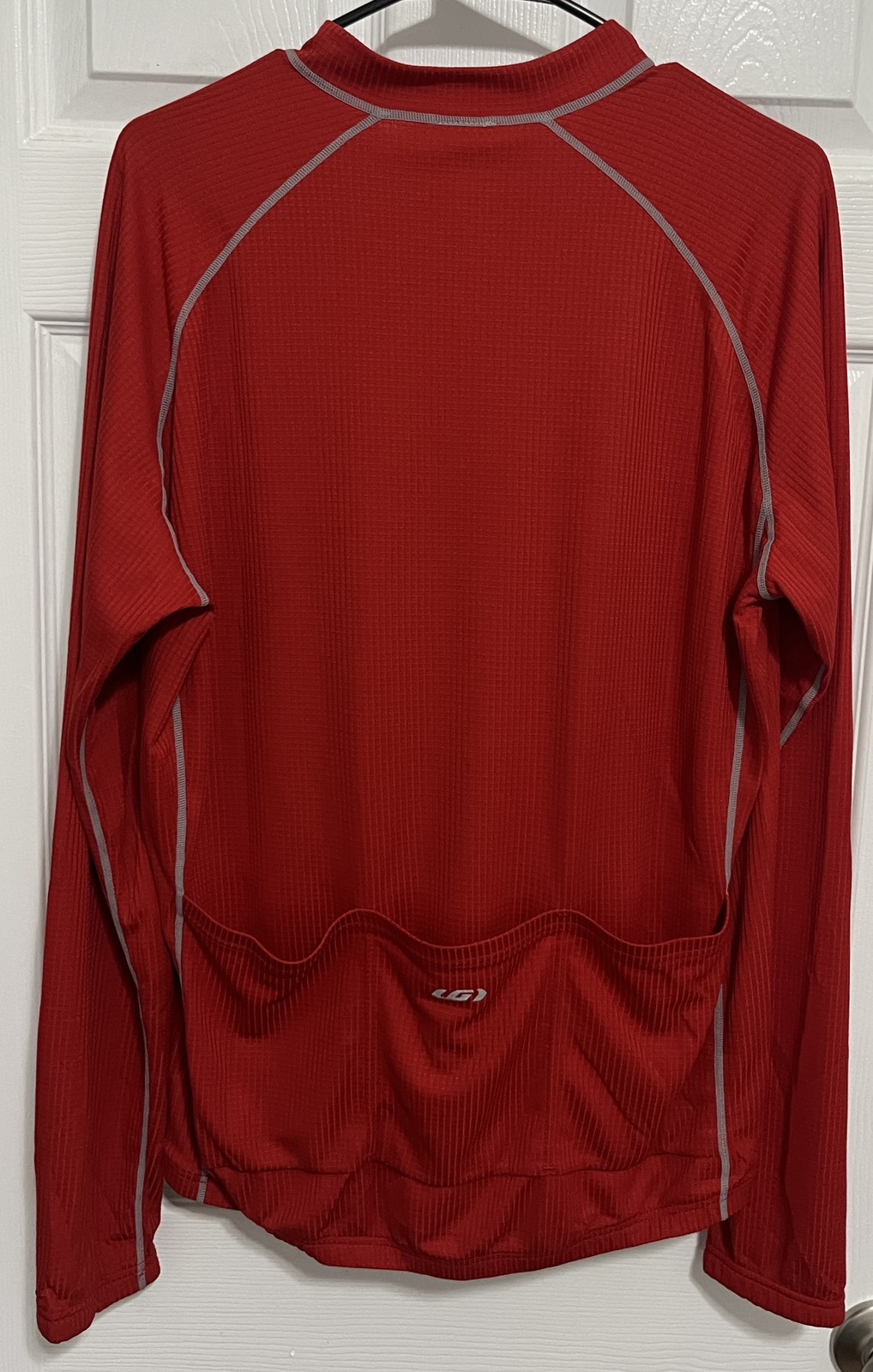 Louis Garneau Cycling Jersey Men’s XXL Red Long Sleeve Quarter Zip Bike Top
