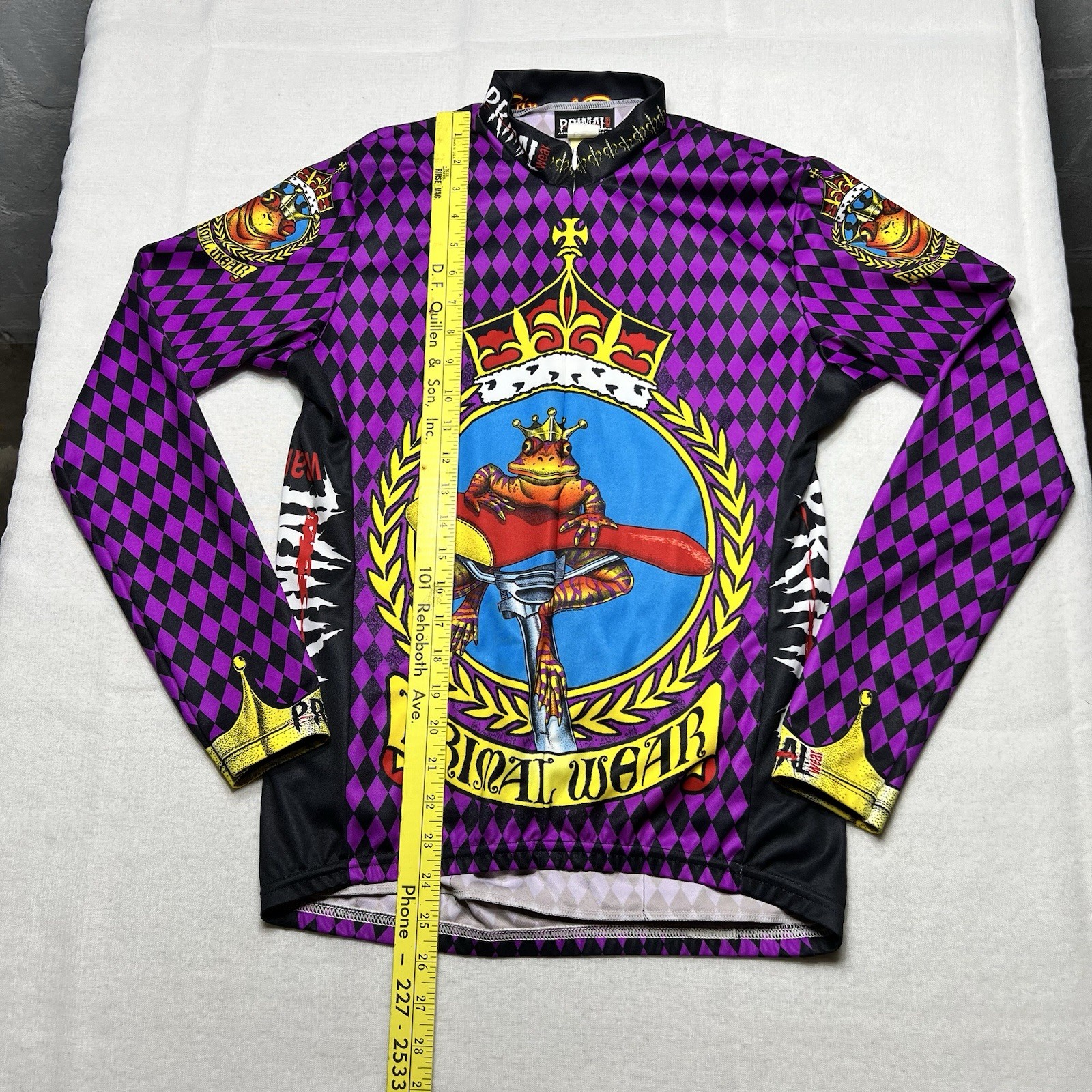 Primal Wear Prince Of Rides Cycling Jersey Mens Small Purple Frog King MTB USA