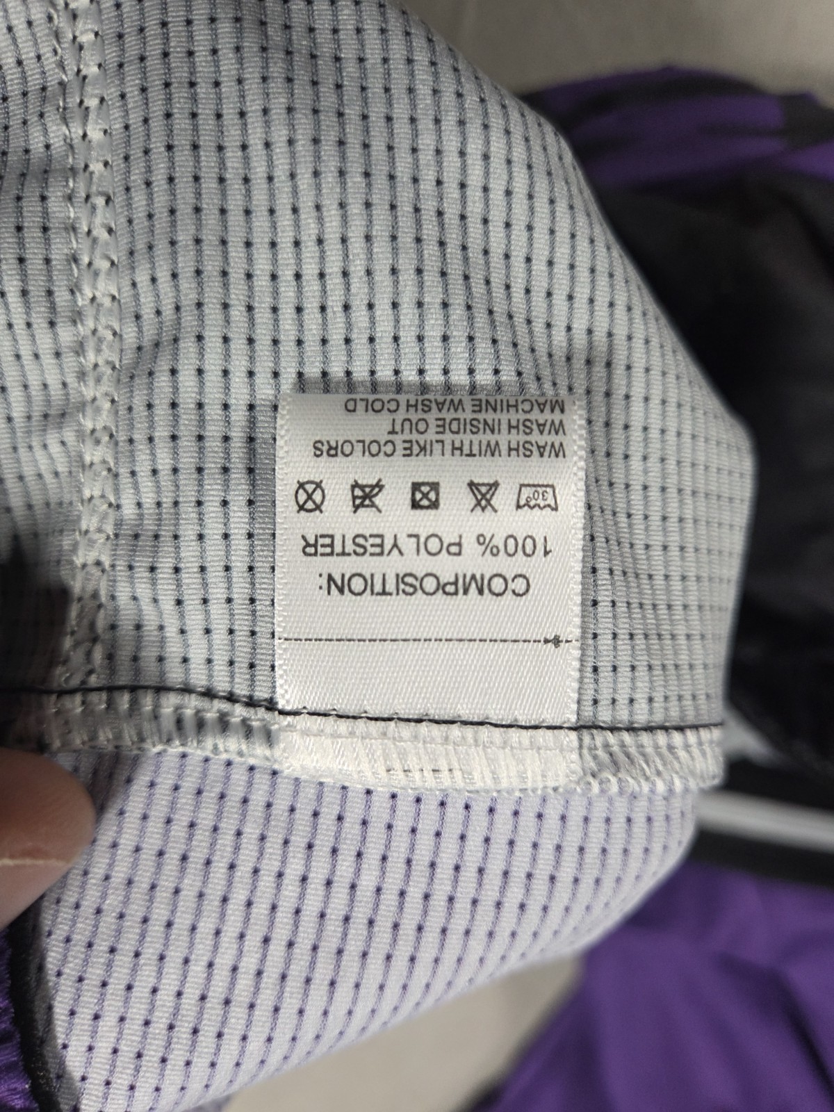 Old Man Cycling Jersey Size Medium Full Zip Purple and Black Short Sleeve