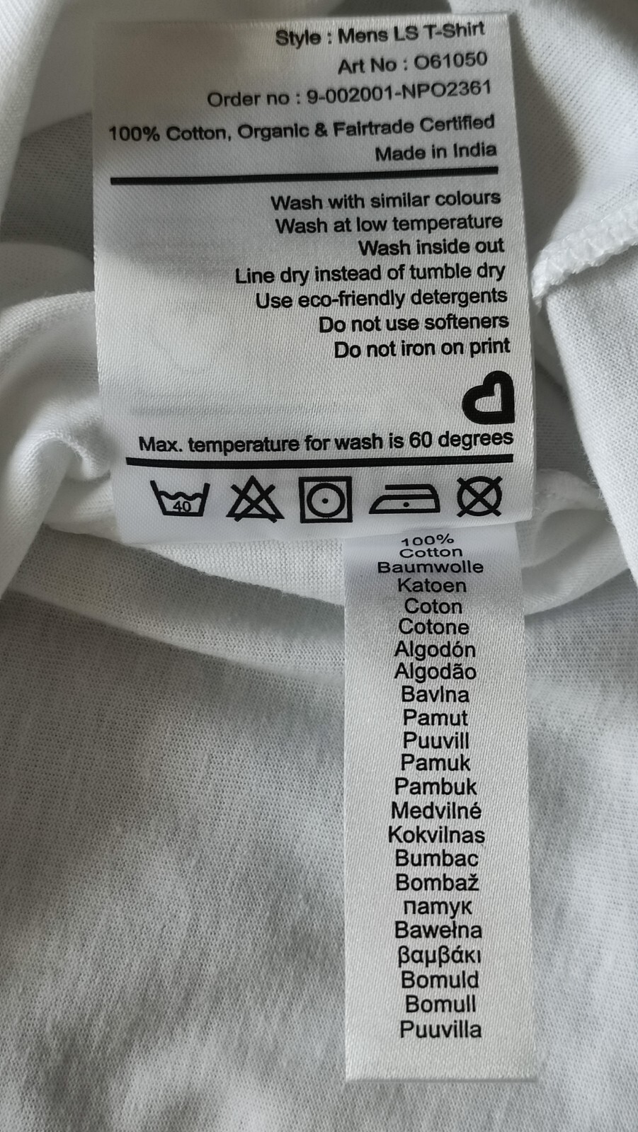 Bora Hansgrohe team Neutral Men’s Long Sleeve 100% Cotton T-Shirt Size: M NEW!