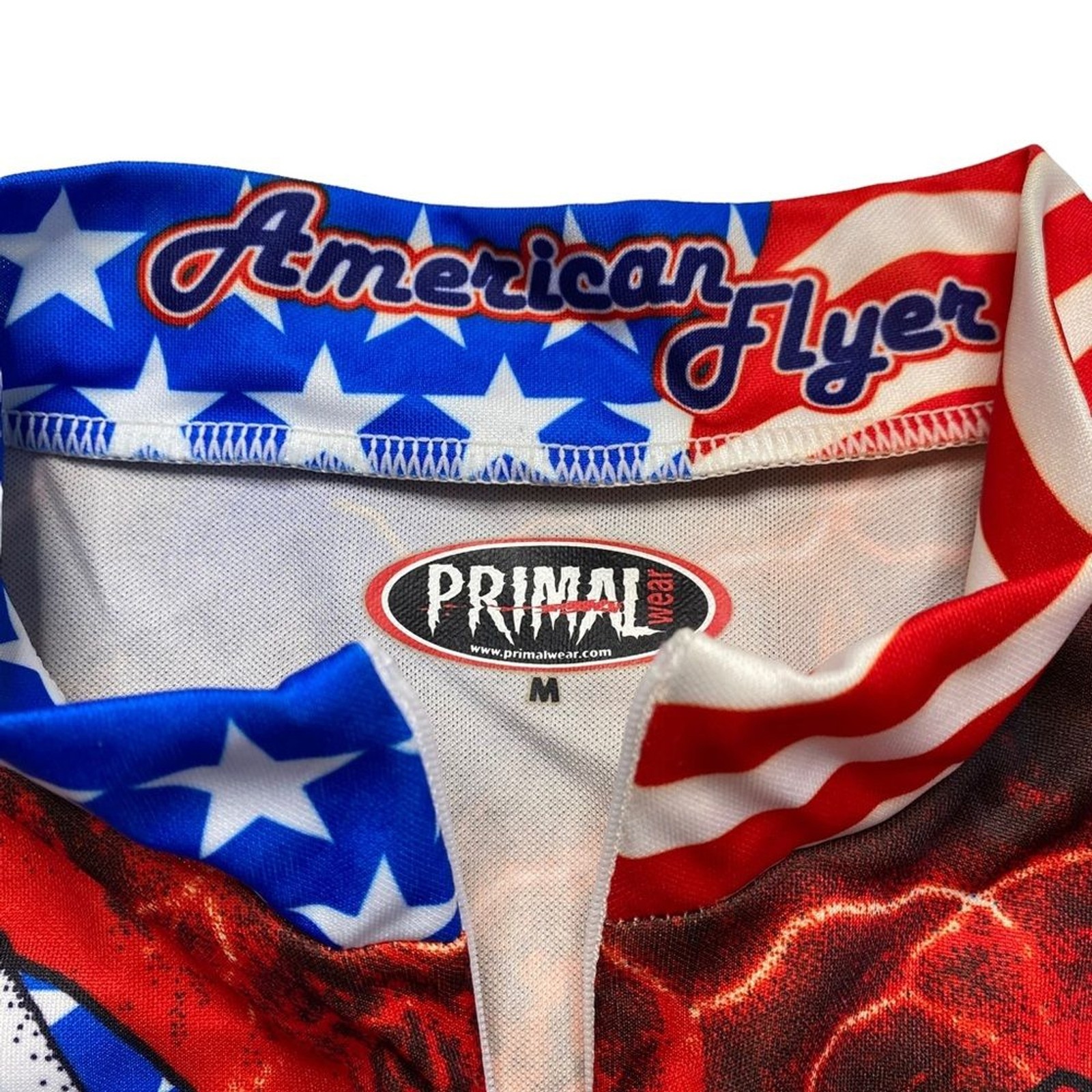 Primal Wear American Flyer Cycling Jersey Frog USA Stars & Stripes Sz M