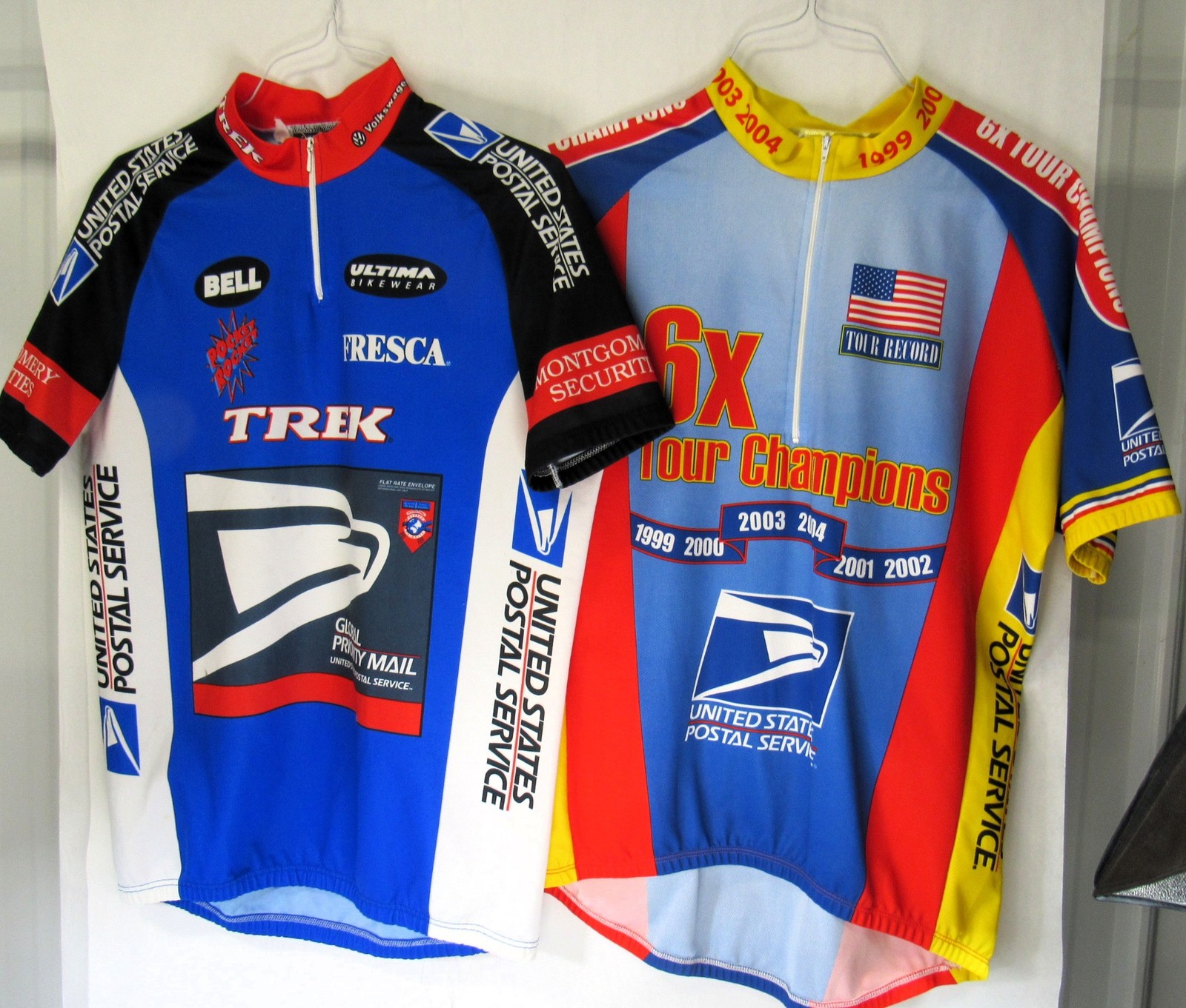 2000s USPS Trek Cycling Jerseys Tour De France Team Rider Bike Kit Rider Pair