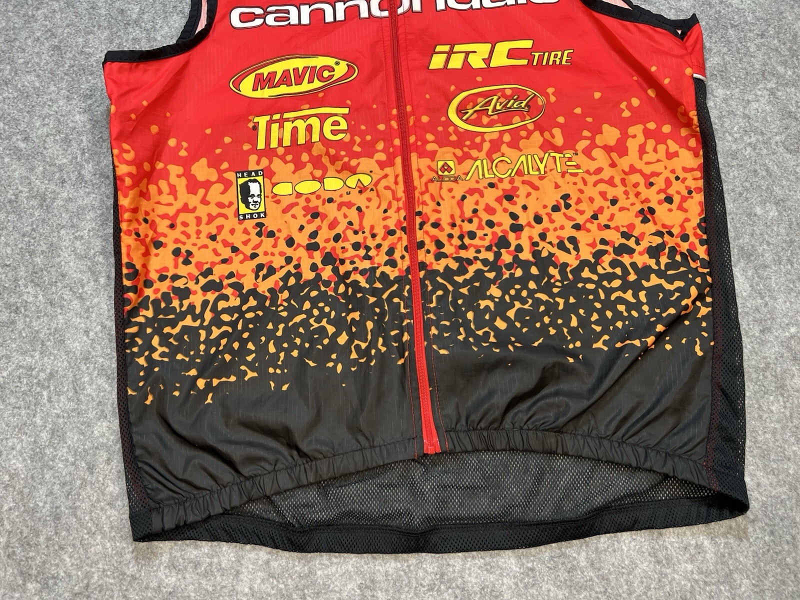 Vintage Volvo Cannondale Cycling Libor Karas Vest zip 1996 Size L USA made red
