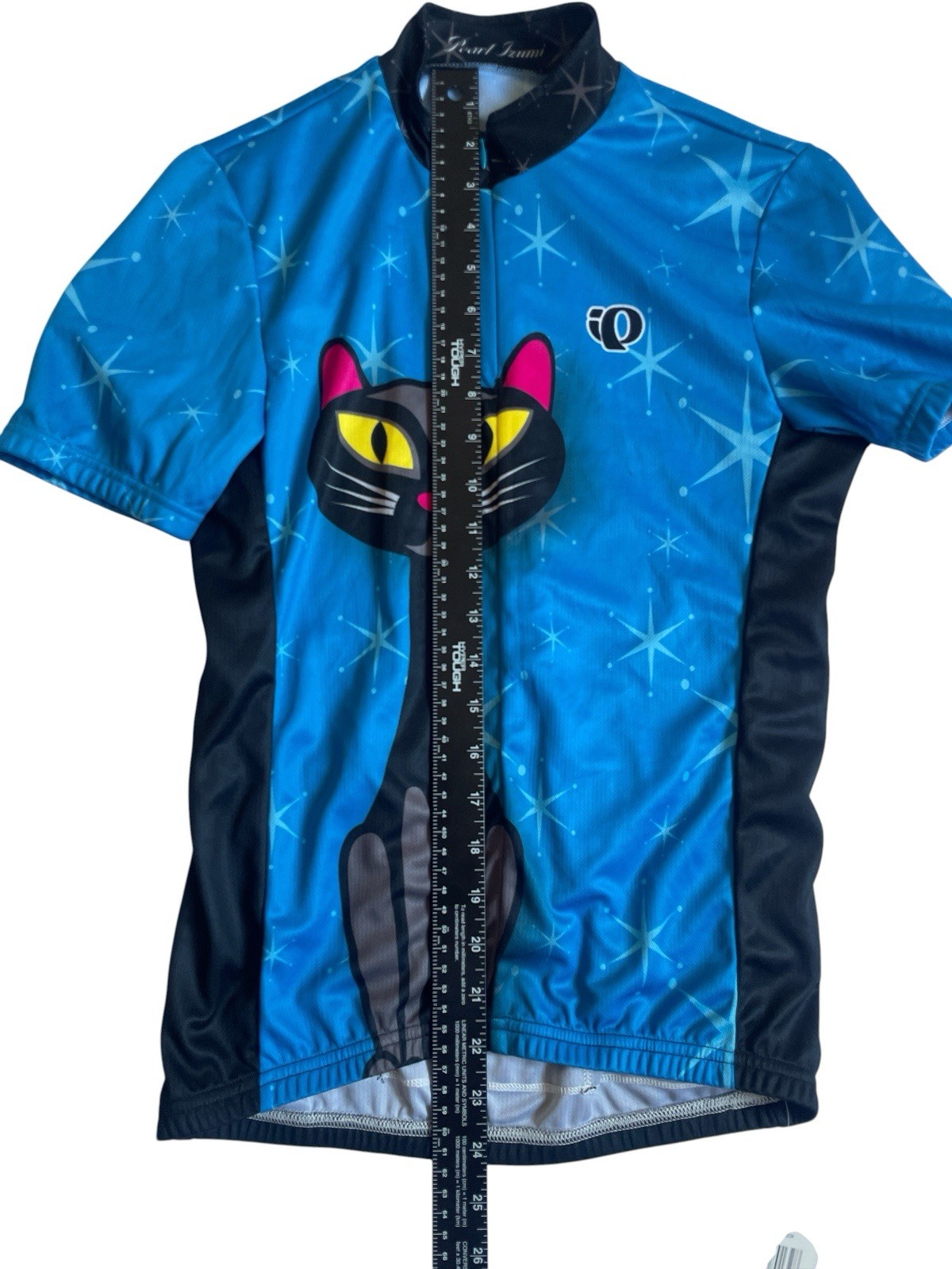 Pearl Izumi Youth Cycling Jersey Black Cat Zip Up Size XL Vintage Y2K