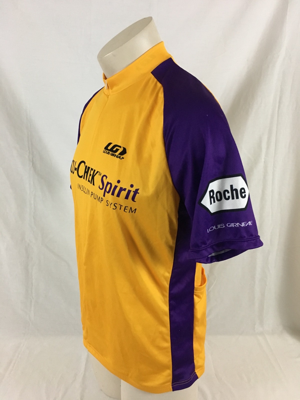 Accu-Check Spirit Yellow & Blue Cycling Short Sleeve Jersey Louis Garneau 2XL