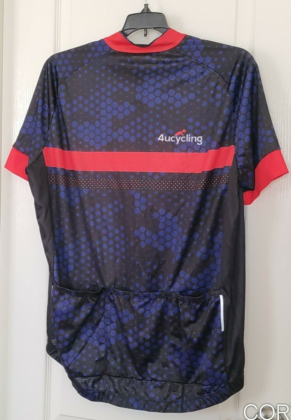 NWT Men 4Ucycling Cycle Jersey Size 3XL Front zipper Black/Orange/Blue 3 Pouches
