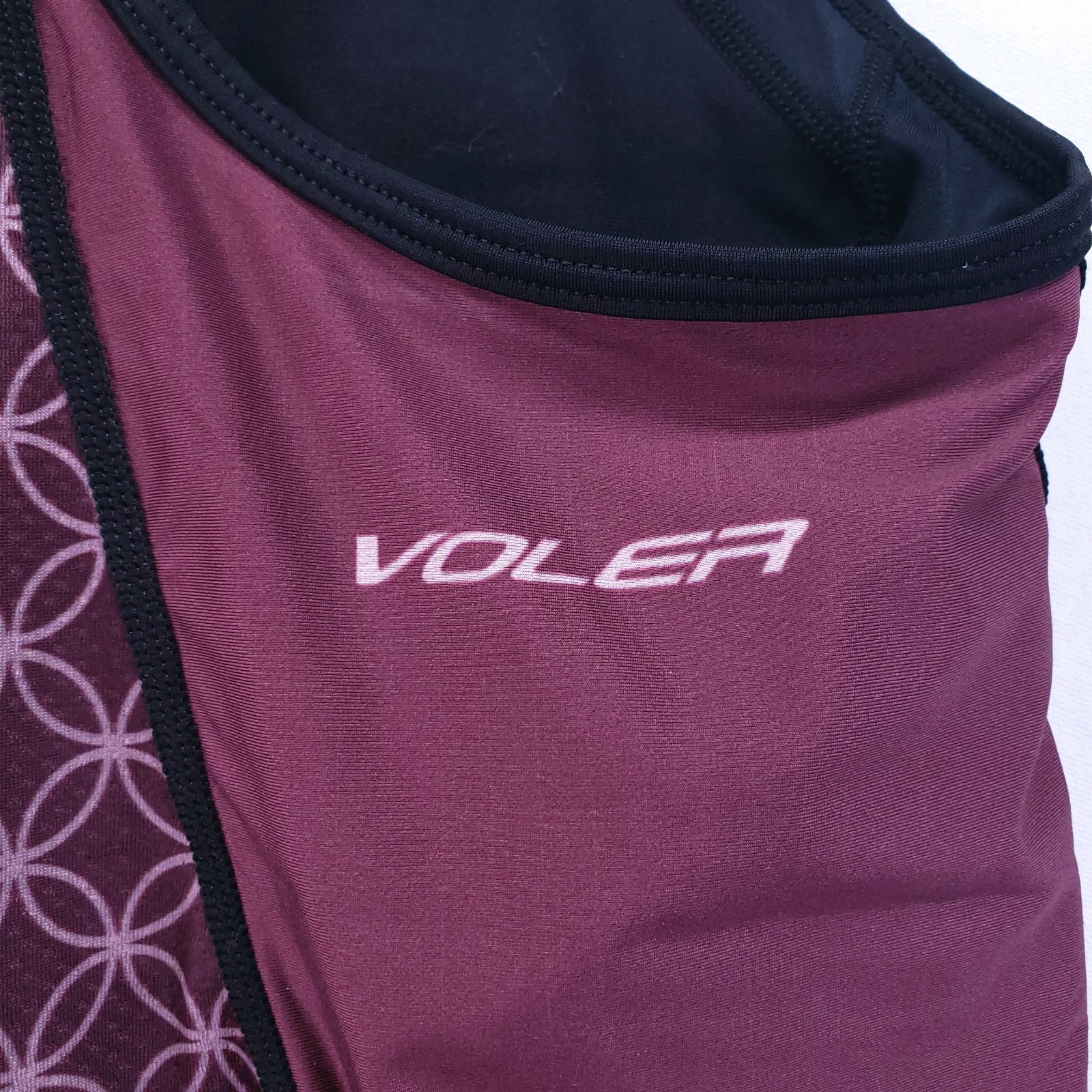 Voler Athletic Cycling Tank Size Large Racerback Geometric Built in Bra USA