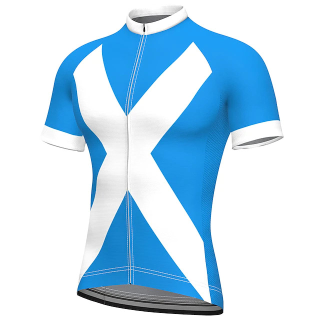 Men Scotland Cycling Short Sleeve Jersey Cycling Tops Cycling Shirt Riding Top
