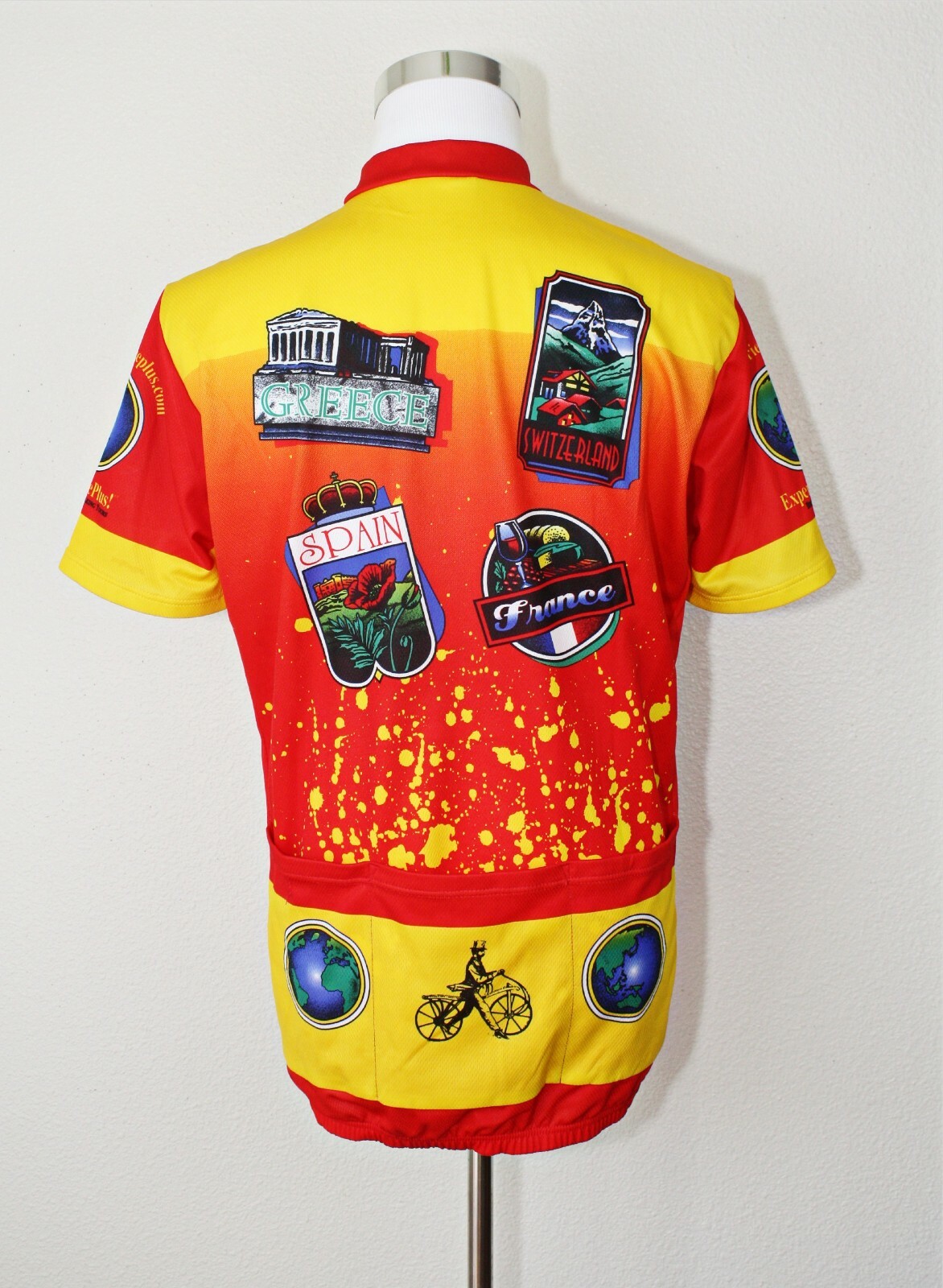 GIESSEGI Bicycle Cycling Jersey Sz. 7 (XXL) Multicolor Countries’ Patches #02