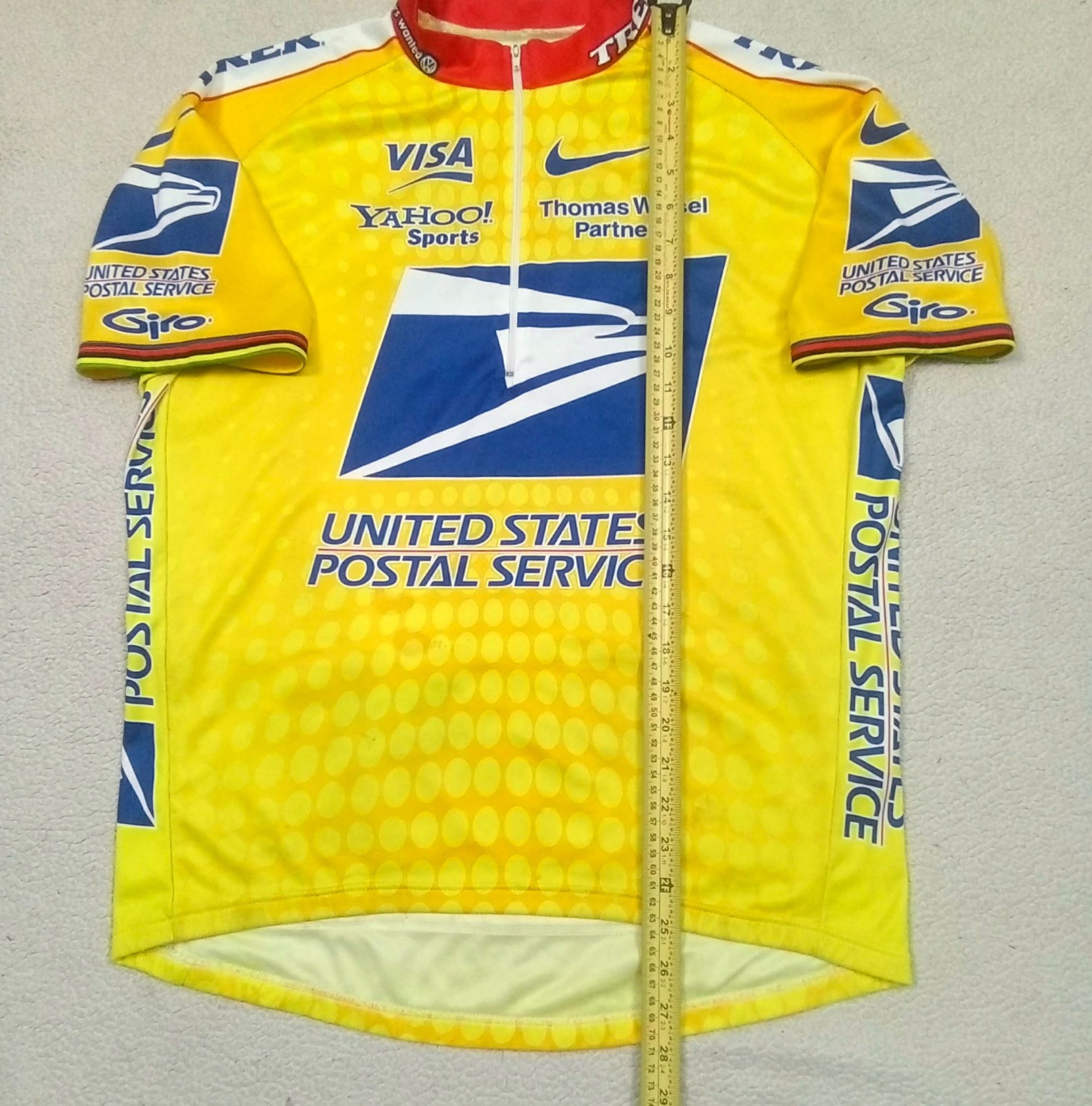 RARE VTG 2003 USPS TREK Yellow Ed. nike Cycling Jersey Lance Armstrong fits 2XL