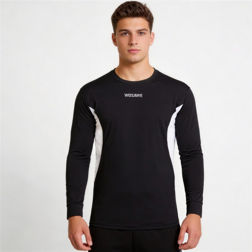 Men’s Long Sleeve Casual Cycling Jersey Spring Summer Loose Fit Bicycle Riding