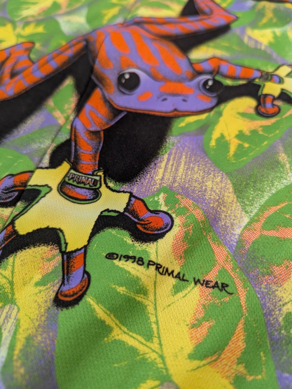 Vintage 90s Primal Wear FROG MTB Road Bike Cycling Jersey Size S/M, Shirt Trikot