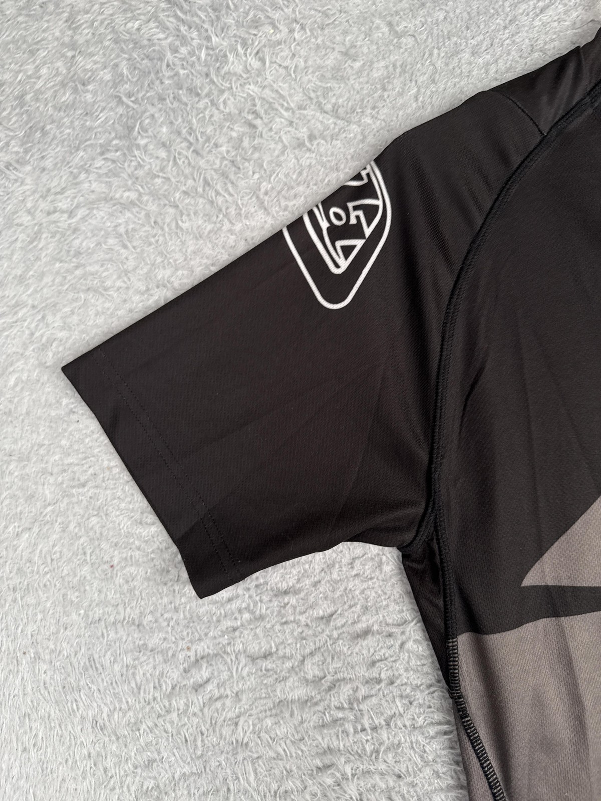 Troy Lee Designs Cycling Jersey Mens Small Gray Colorblock Full Zip Pockets Top