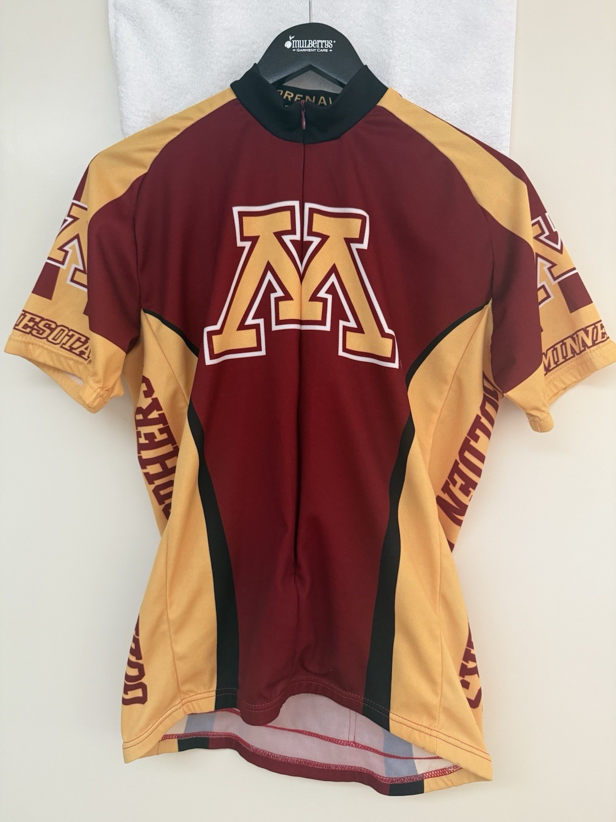 University Of Minnesota Cycling Jersey Golden Gopher Men Adrenaline Promos Med