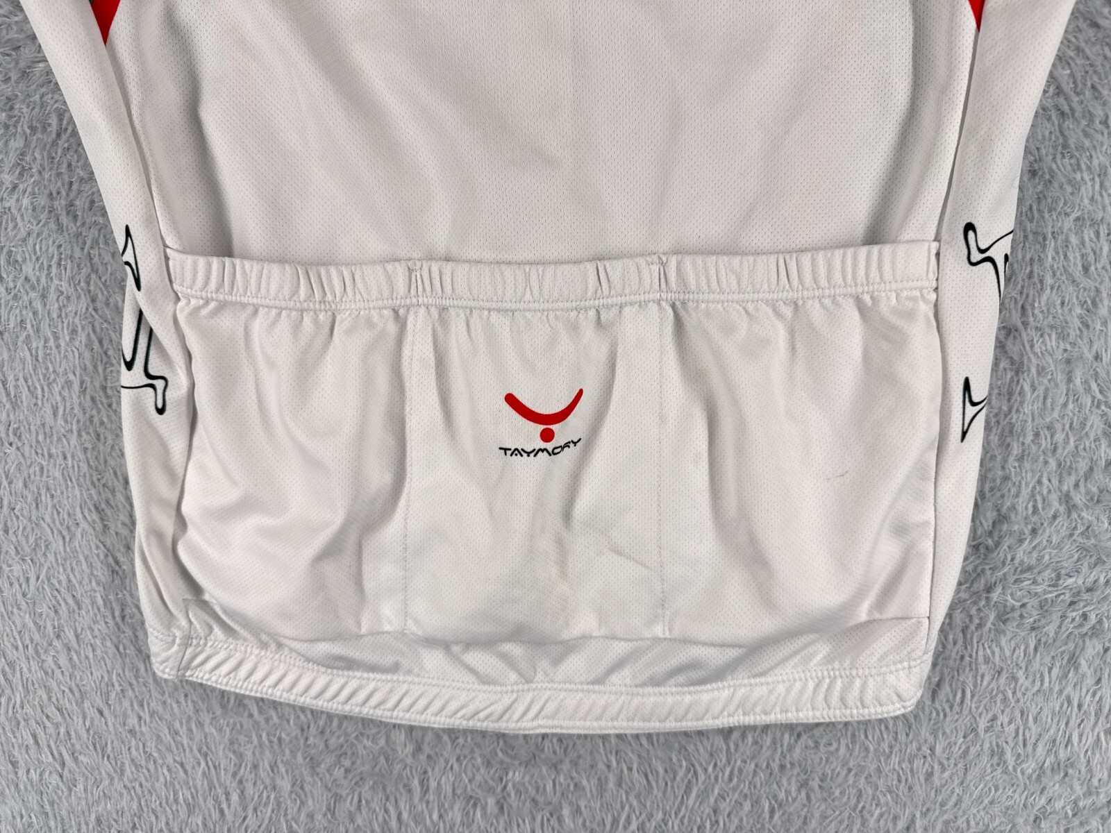 Taymor Cycling Jersey Adult Small White Full Zip Moksnes Sport Polyester