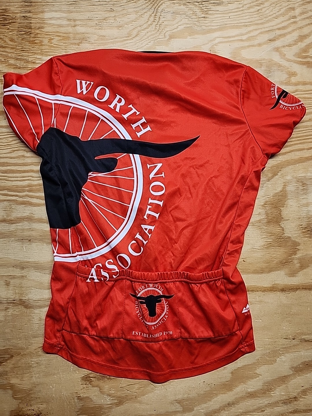 Peak 1 Sports Fort Worth Cycling Logo 1/2 Zip Bike Jersey Womens Medium