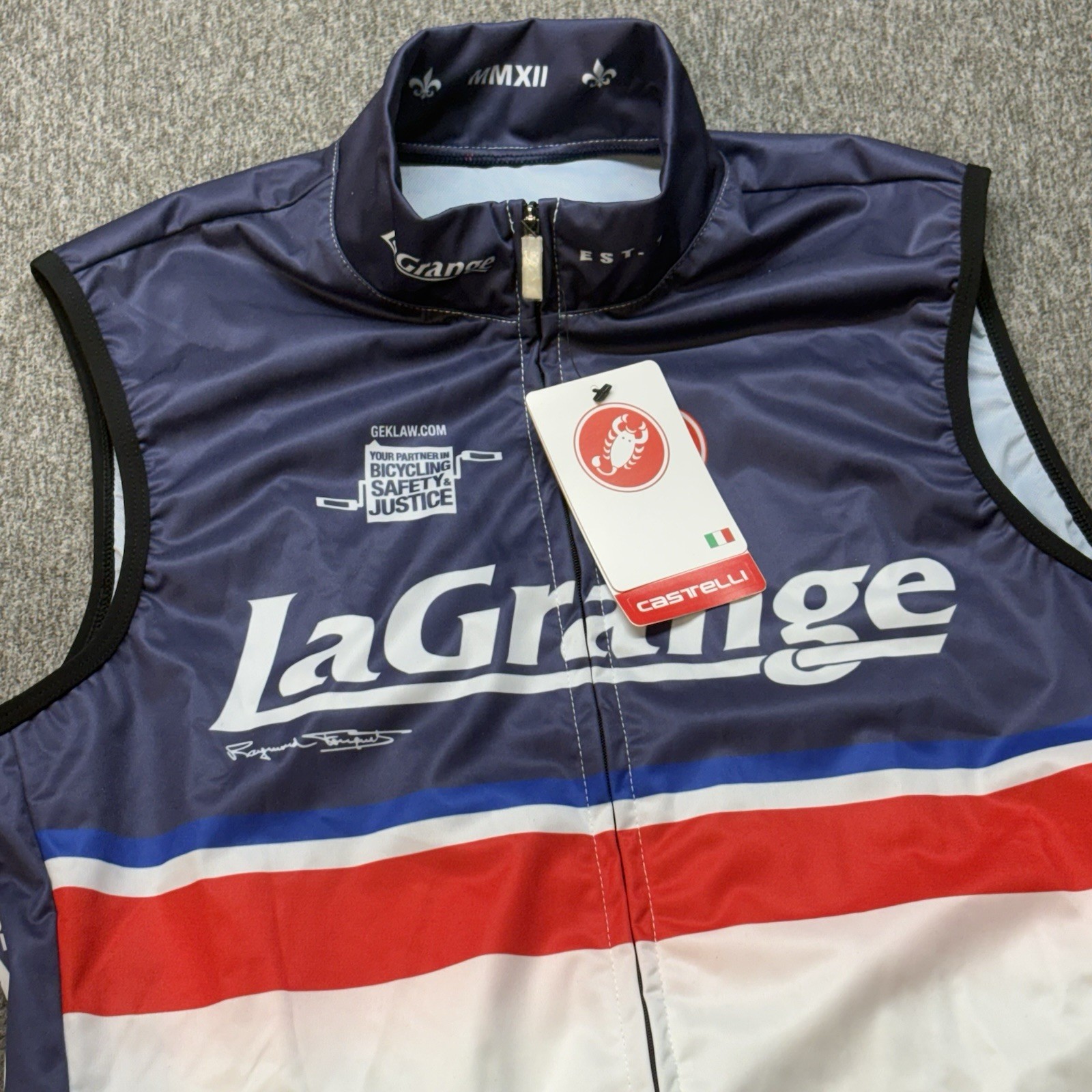 Castelli Wind Vest Full Zip Men’s Size M LaGrange Cycling MTB Lightweight Rain