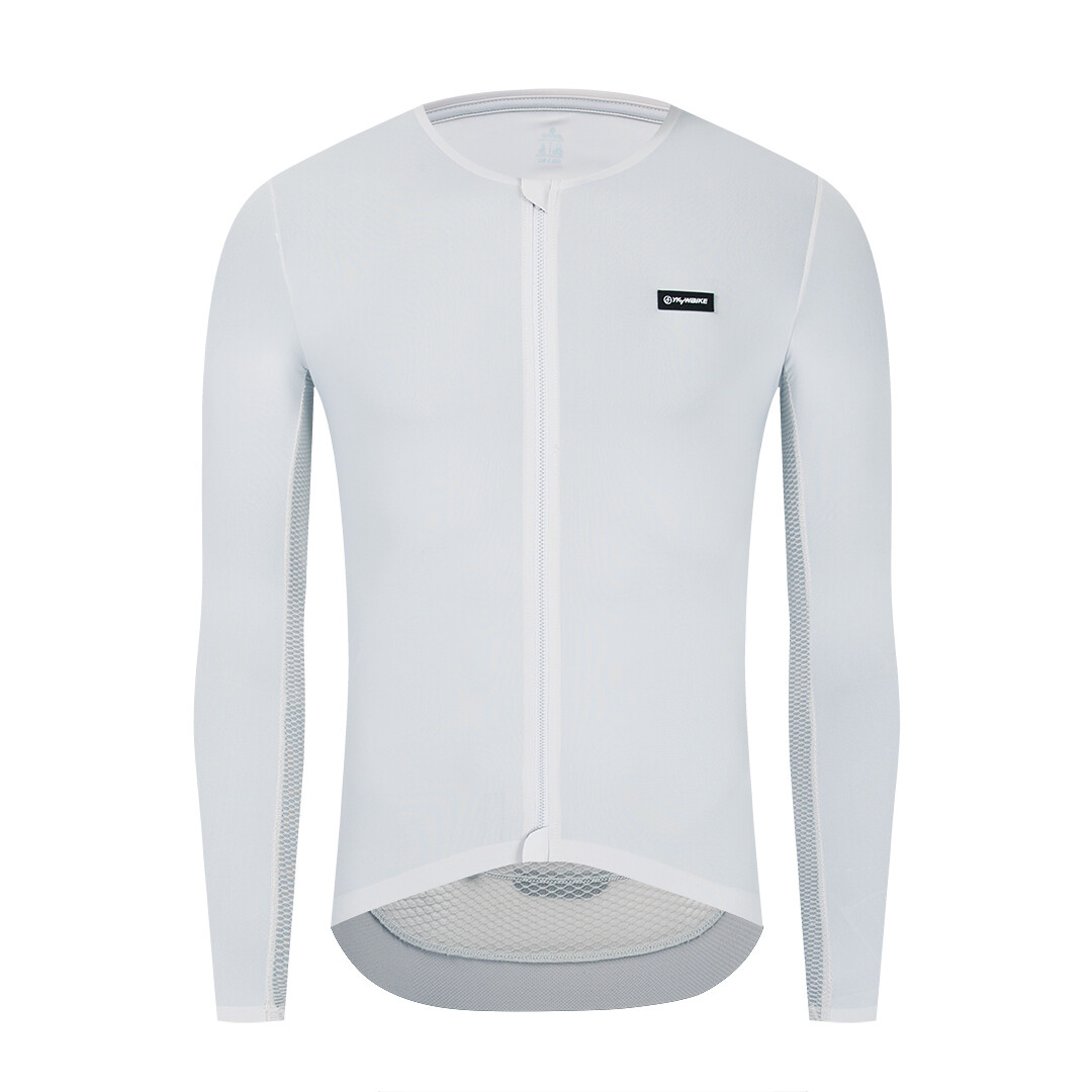 Mens Cycling Jersey Long Sleeve Bike collarless Shirts UPF50+ Bicycle Jersey