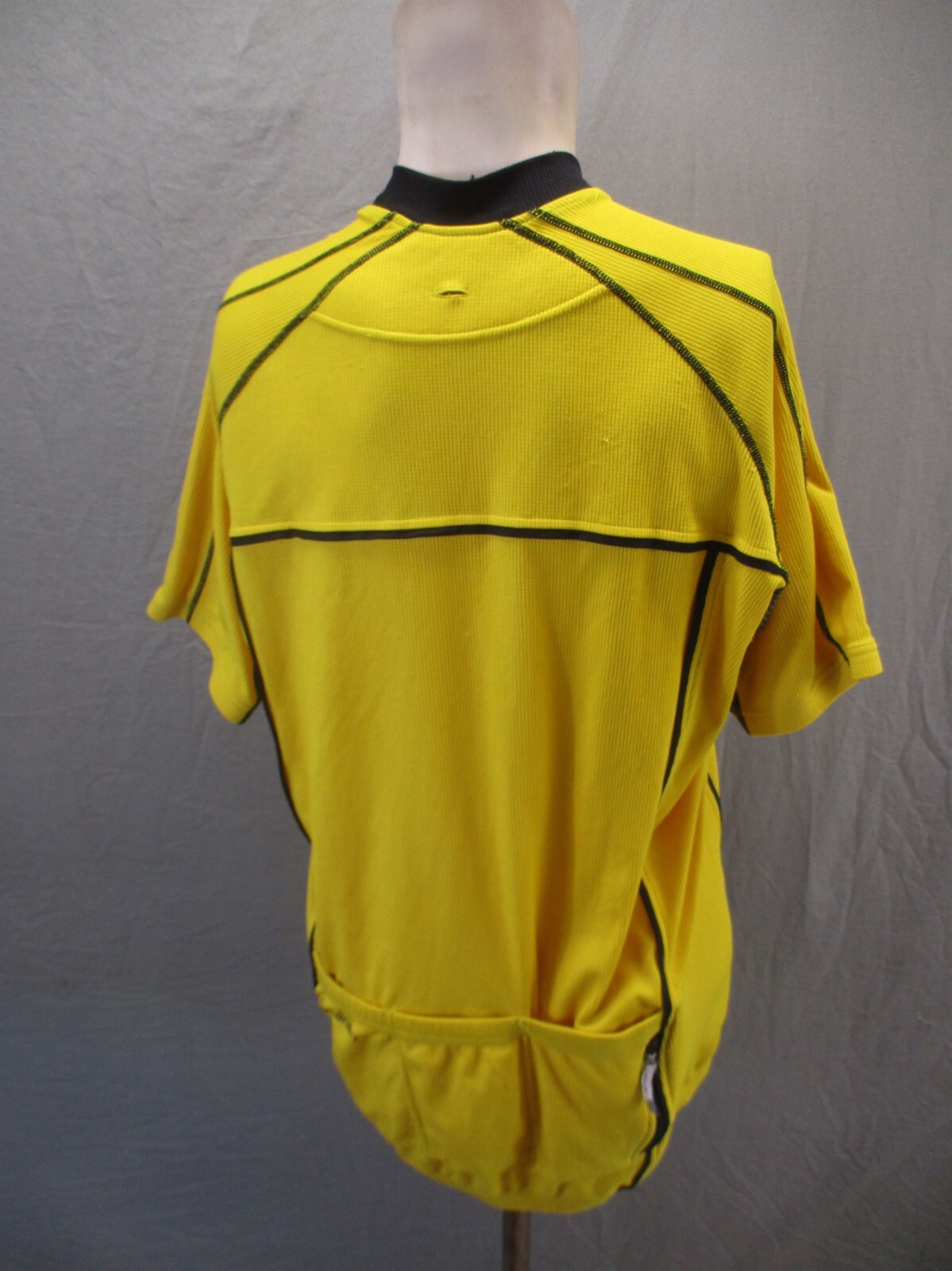 CANARI Size L Men Full Zip Pocket Elastic Waist Short Sleeve Cycling Jersey 543