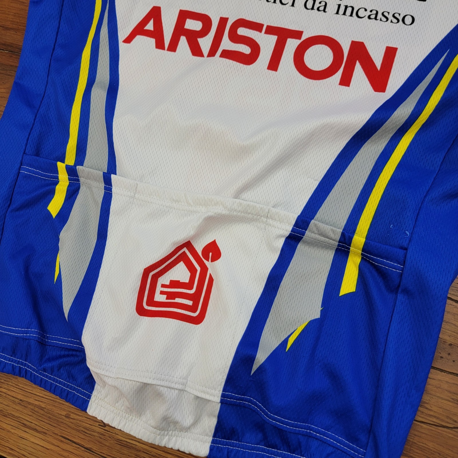 Alexander Mens 54 (XL) Cycling Jersey 21.5″ P2P Vintage Italy Ariston
