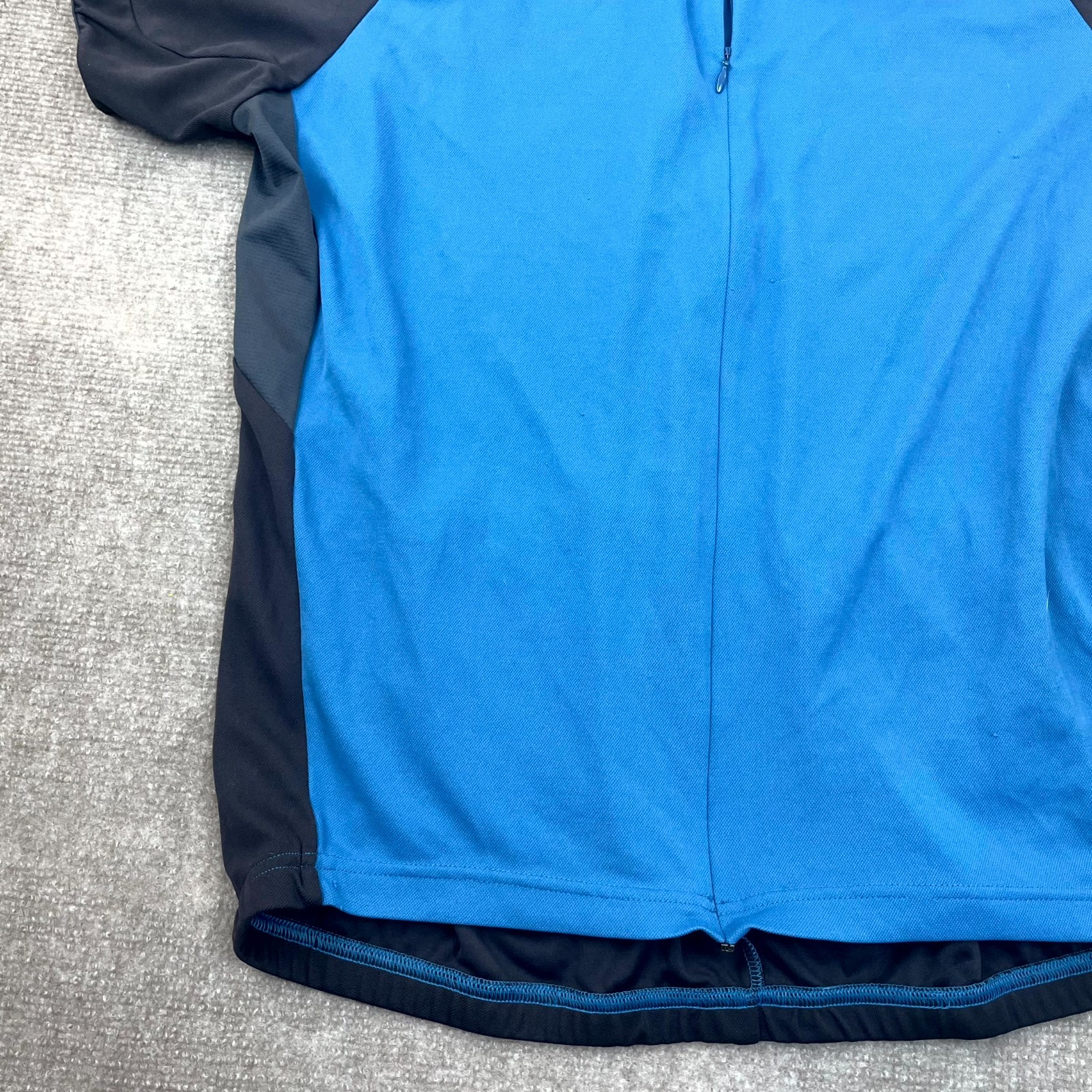 REI Cycling Jersey Mens XL Blue Logo Racing Athleisure Moisture Wicking Full Zip