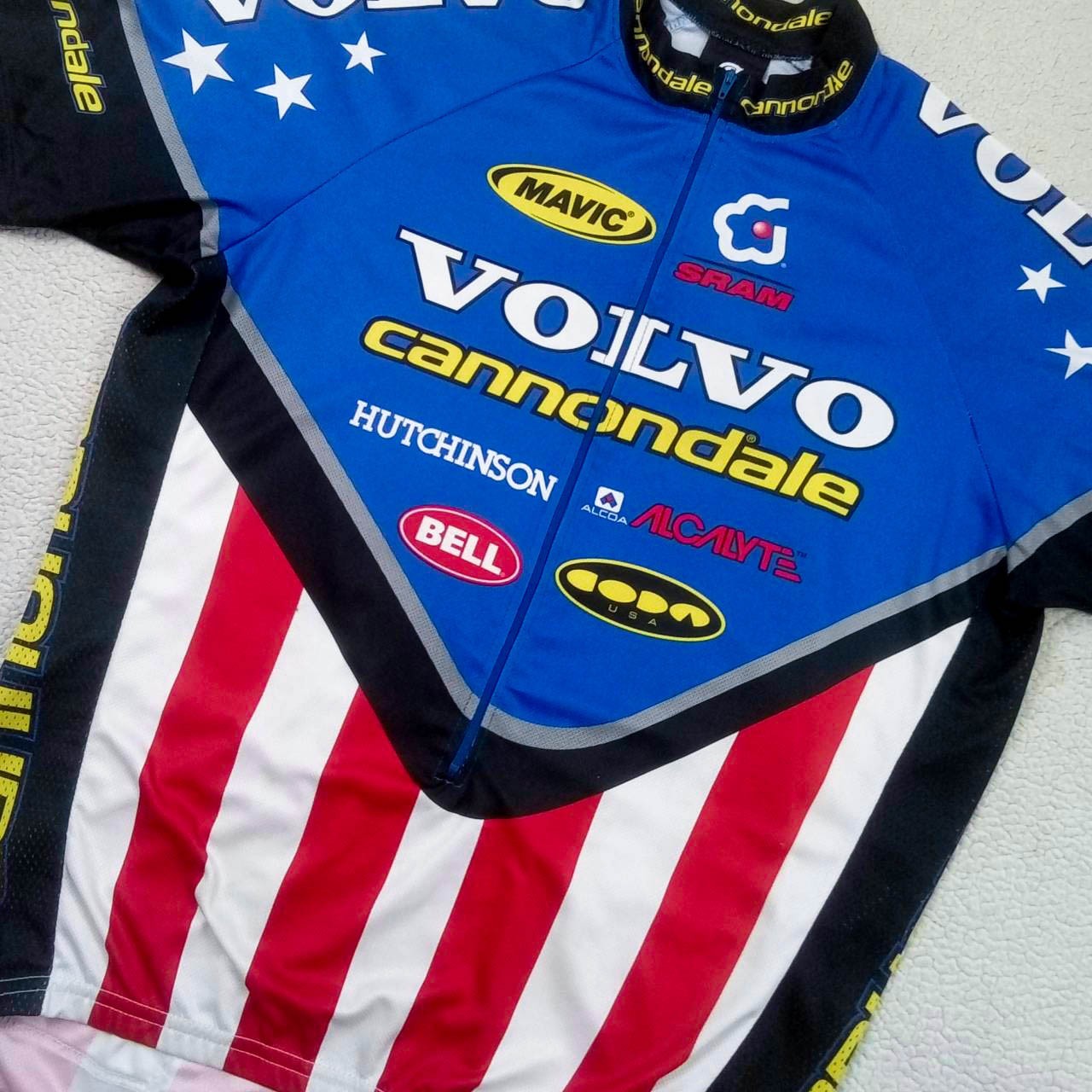 RARE VTG 1999 VOLVO Cannondale Brian Lopes US Nat’l Champ Cycling Jersey Size L