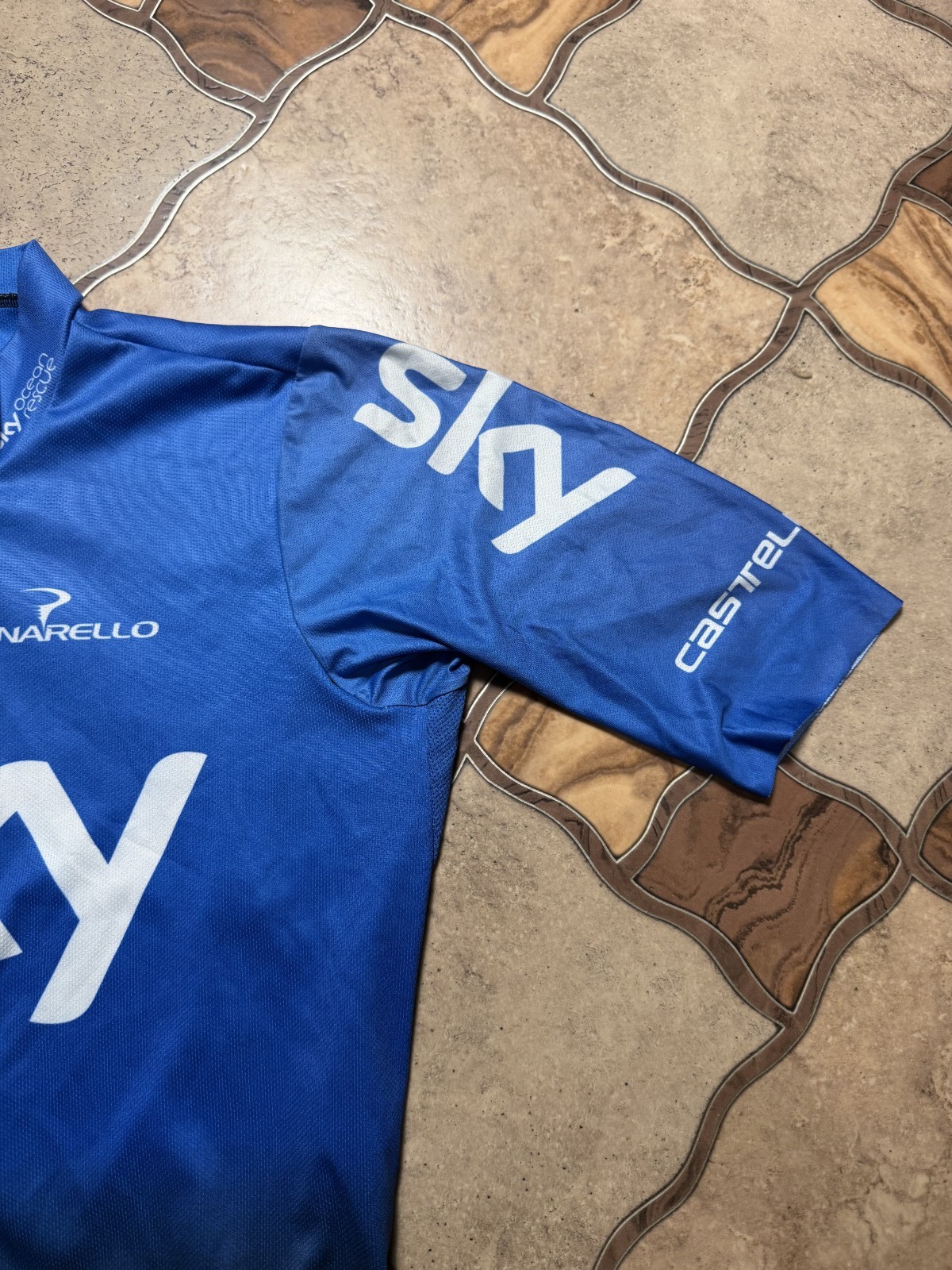 RARE CYCLING SHORT SLEEVE SHIRT JERSEY TRIKOT SKY CASTELLI ORIGINAL SIZE M