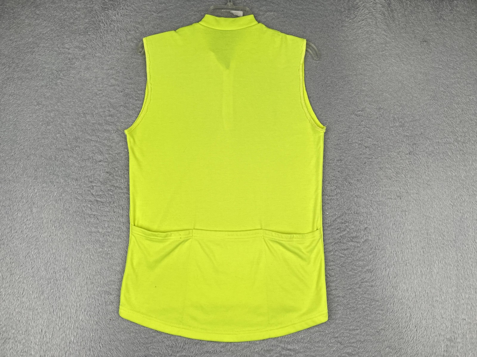 VINTAGE ST Cyclewear Cycling Jersey Tank Mens Small Yellow 1/4 Zip Pockets 90s