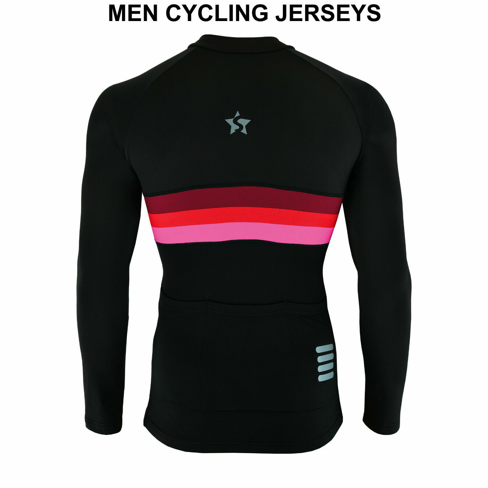 Mens Cycling Long Sleeve Jersey Thermal Super Roubaix Bike Jacket Winter Top