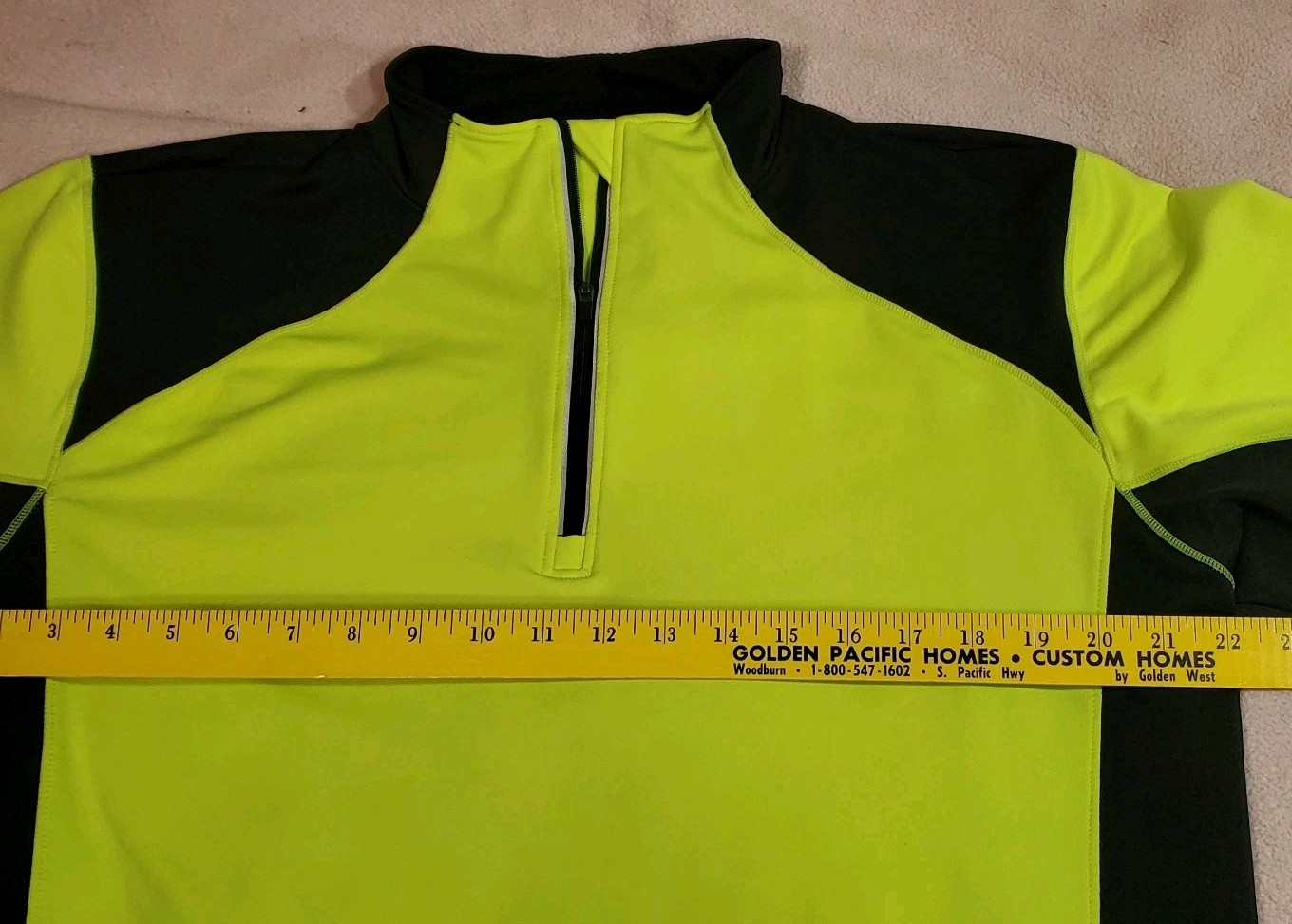 Brooks VaporDry Cycling Jersey Mens L Hi-Vis Reflective Half Zip Rear Pocket