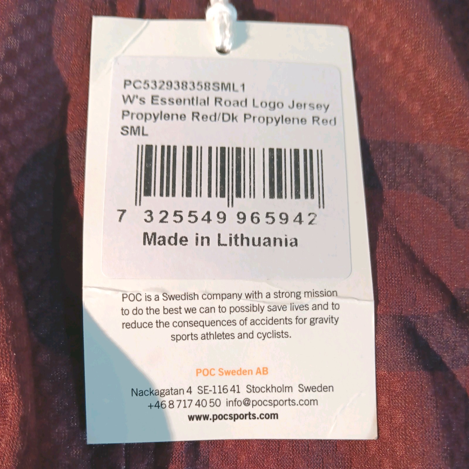 POC Essential Road POC O Jersey Propylene Red Women’s Size Medium New With Tag