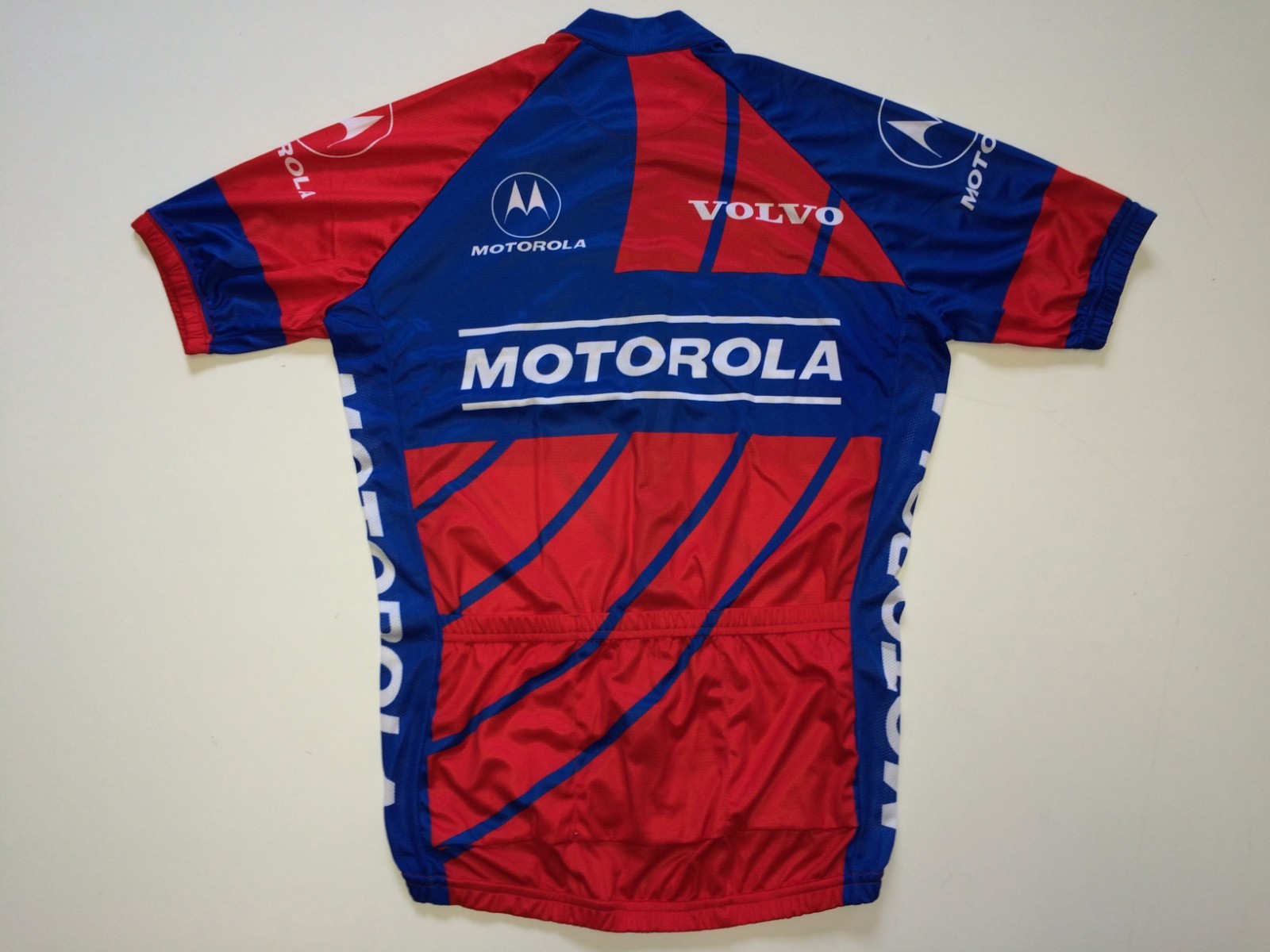 Motorola Bike Cycling Kit Men’s Short Sleeve *Blue/Red* Padded Small-XXXLarge
