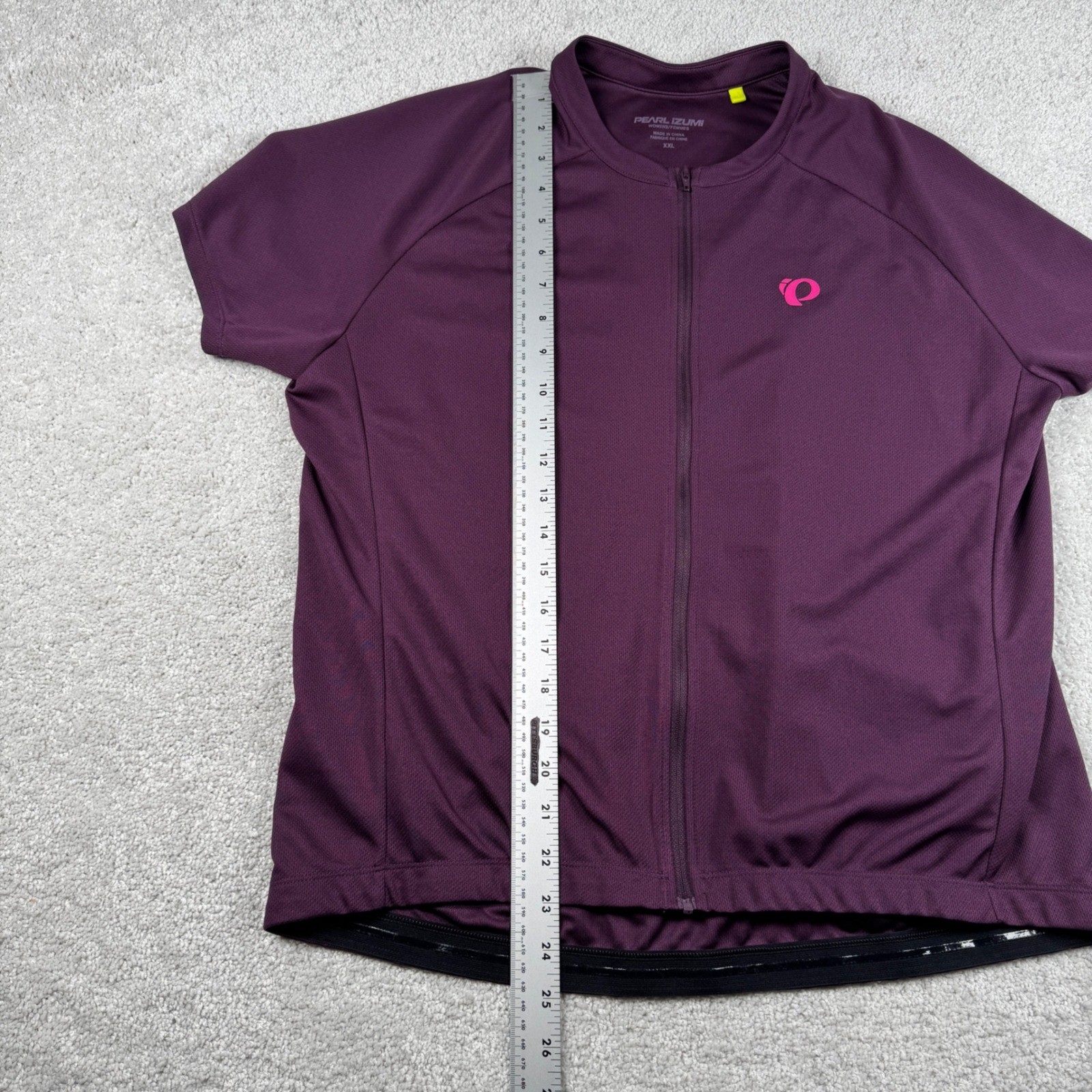 Pearl Izumi Cycling Jersey Womens XXL Purple Short Sleeve Pedal to Zero Full Zip