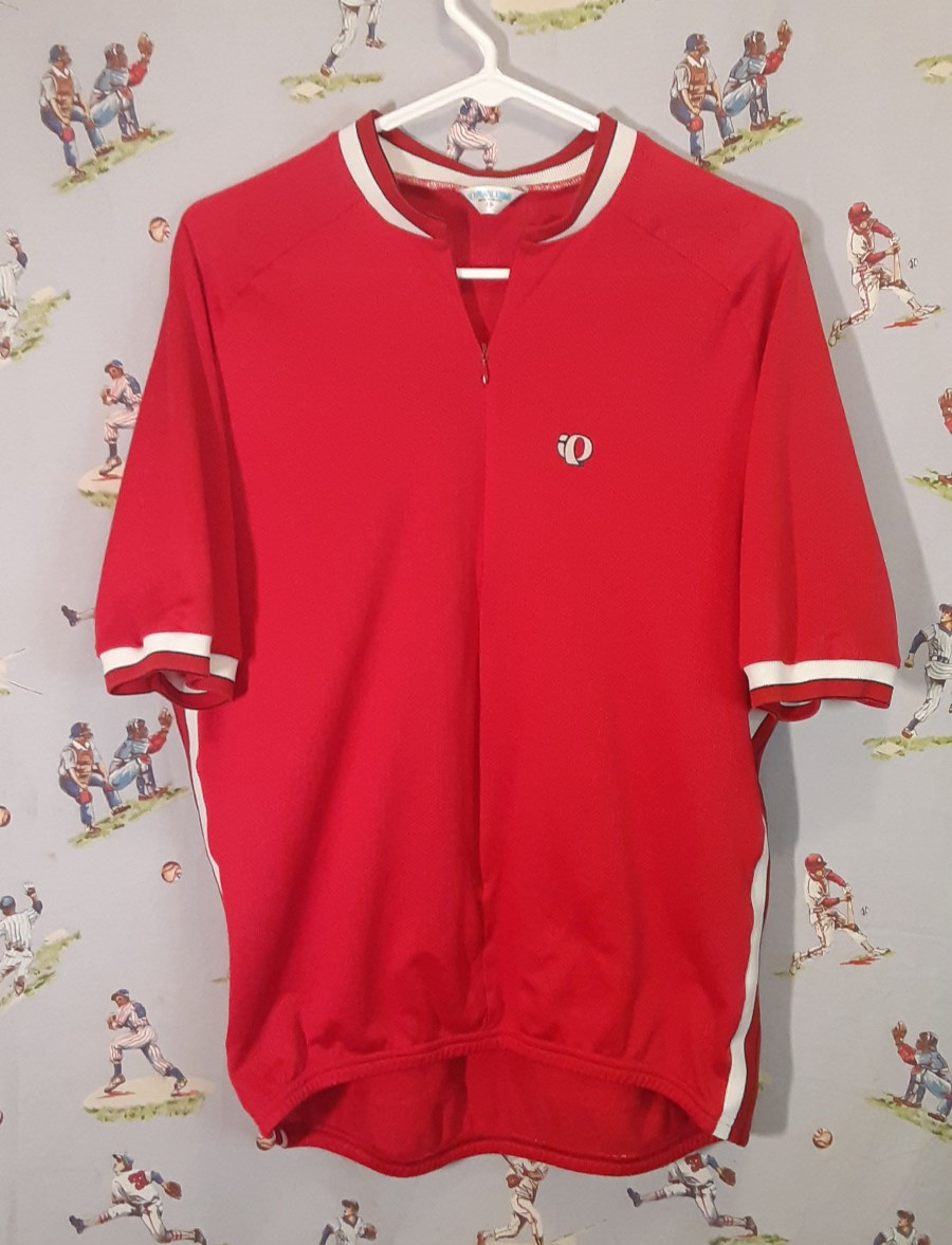 👀 Pearl iZUMi Mesh Jersey Men’s Large Red 1/2 Zip Short Sleeve Lightweight Mesh