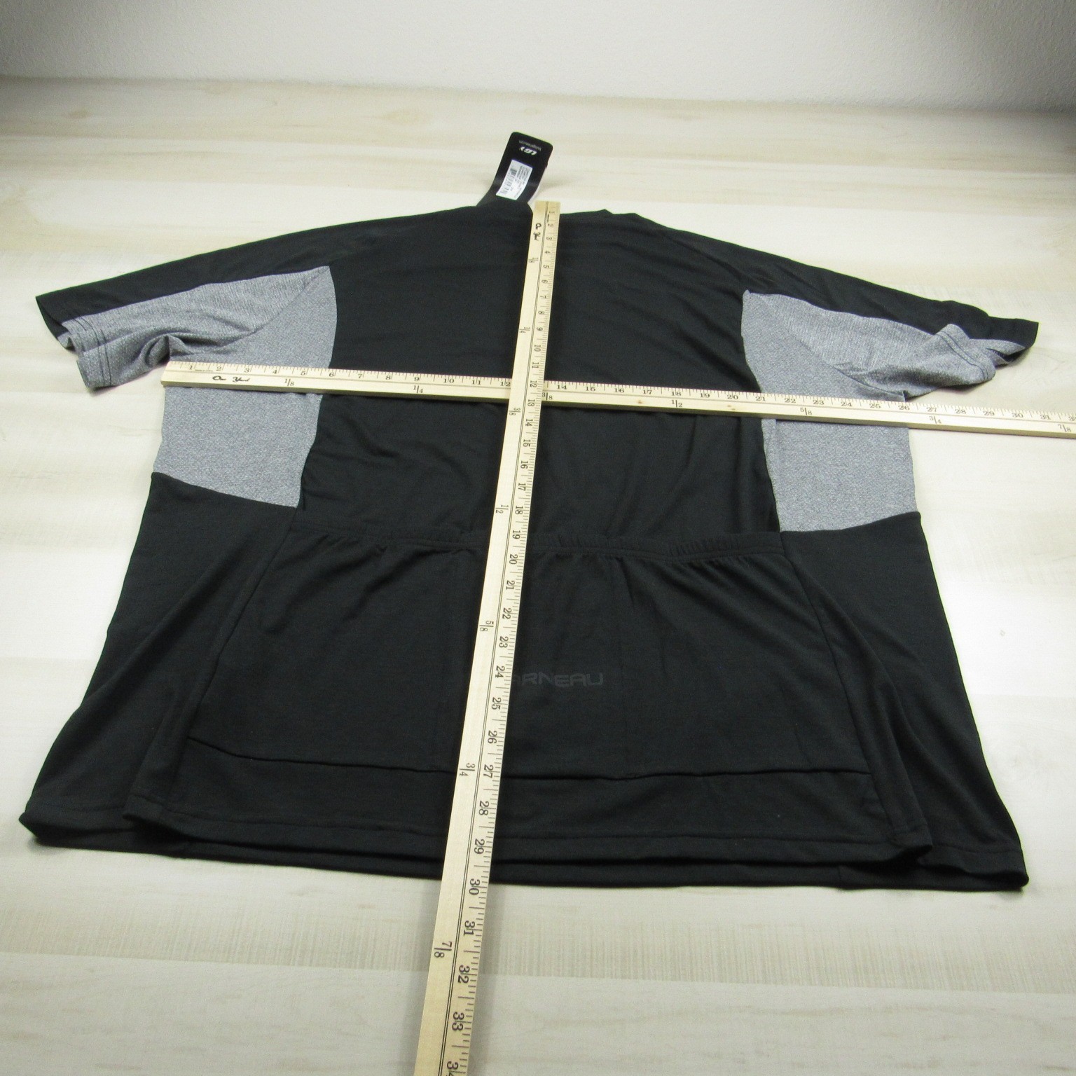 Louis Garneu Cycling Jersey Mens 2XL XXL Black Gray Shirt Zip Bicycle