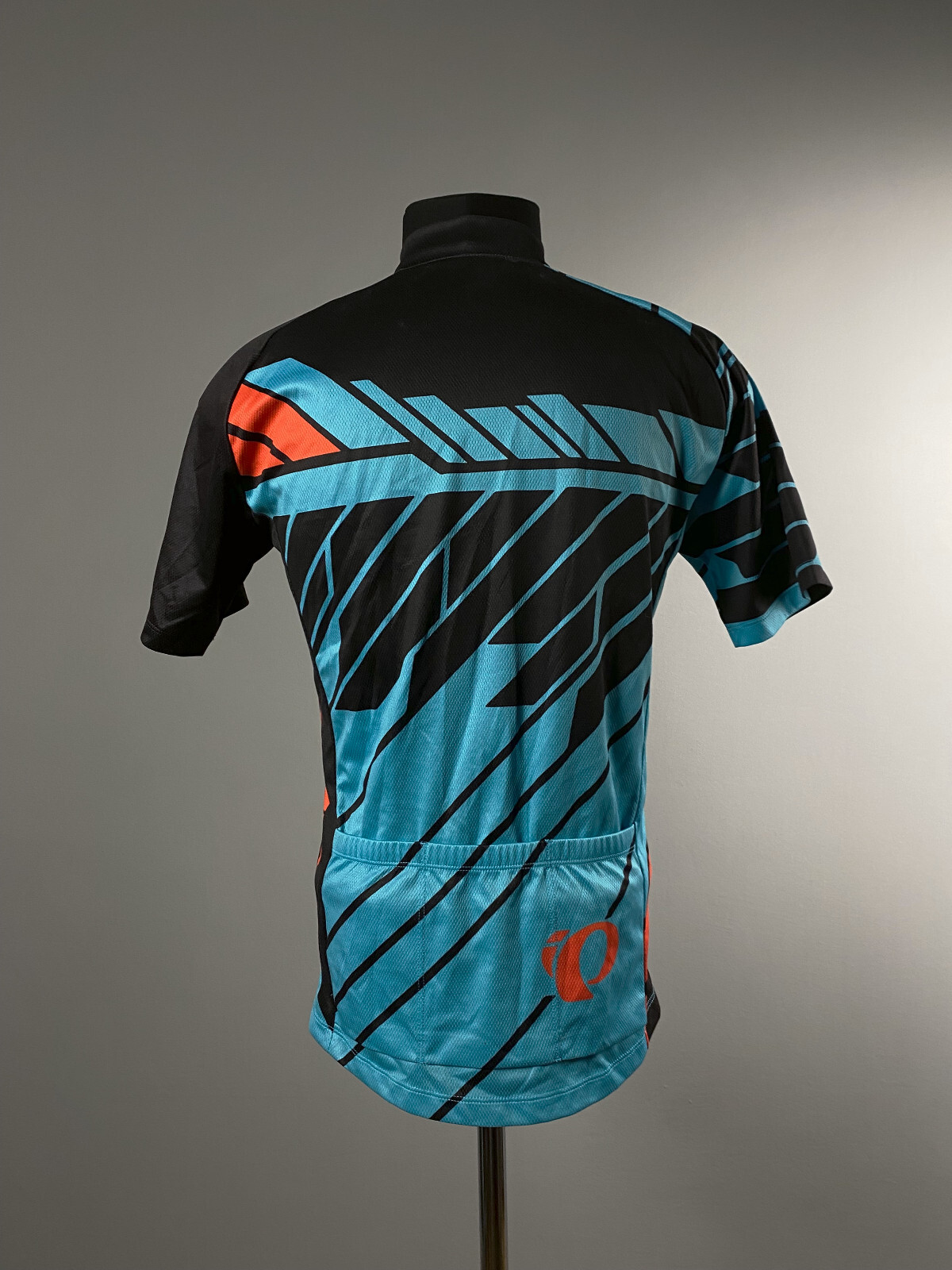 Pearl Izumi Cycling Jersey Mens Black Blue Full Zip Track Activewear Top Size M