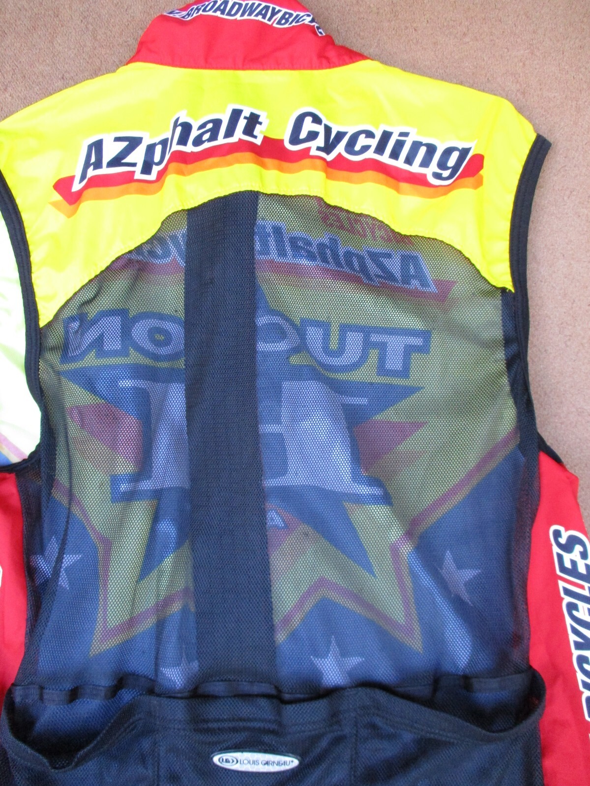 AZphalt Cycling Garneau Sleeveless Hot Weather Jersey, Riding Shirt, 43 chest