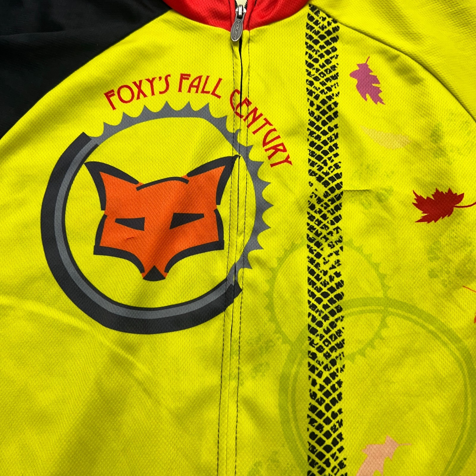 Voler Cycling Shirt Size XL Womens Foxy Fall Century Bicycle Biking Full Zip