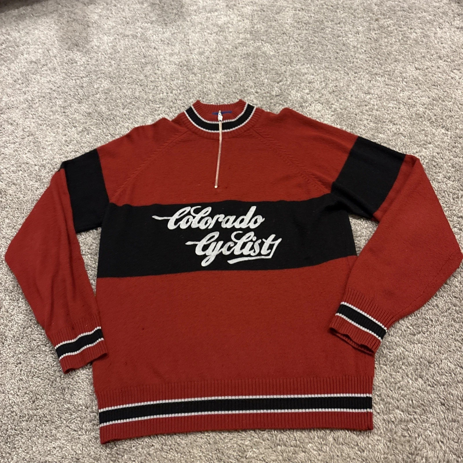 COLORADO CYCLIST WOOLISTIC Merino 100% Wool Cycling Sweater, Size Large L’Eroica