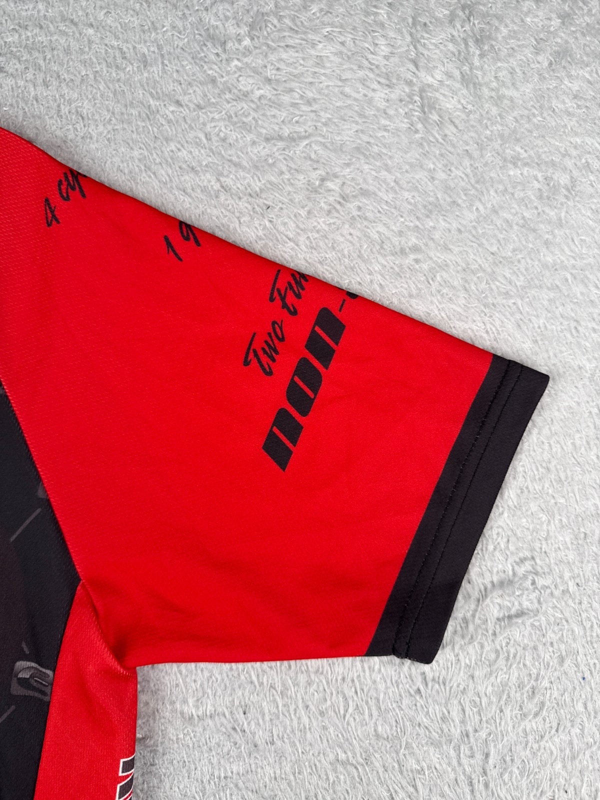 Epic Cycling Jersey Adult Large Black Red Full Zip Short Sleeve Rockwell Relay